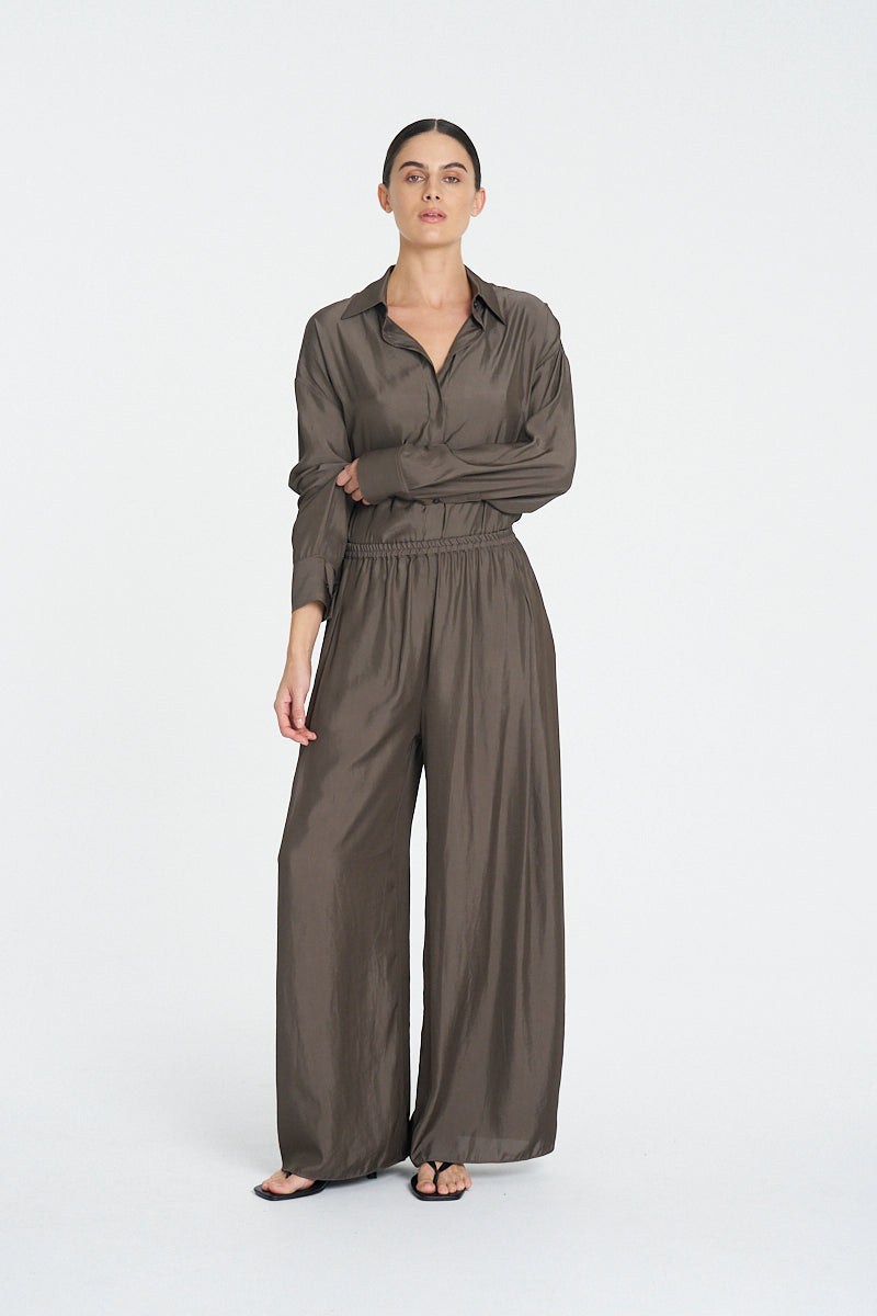 RELAXED SHIRT - Espresso