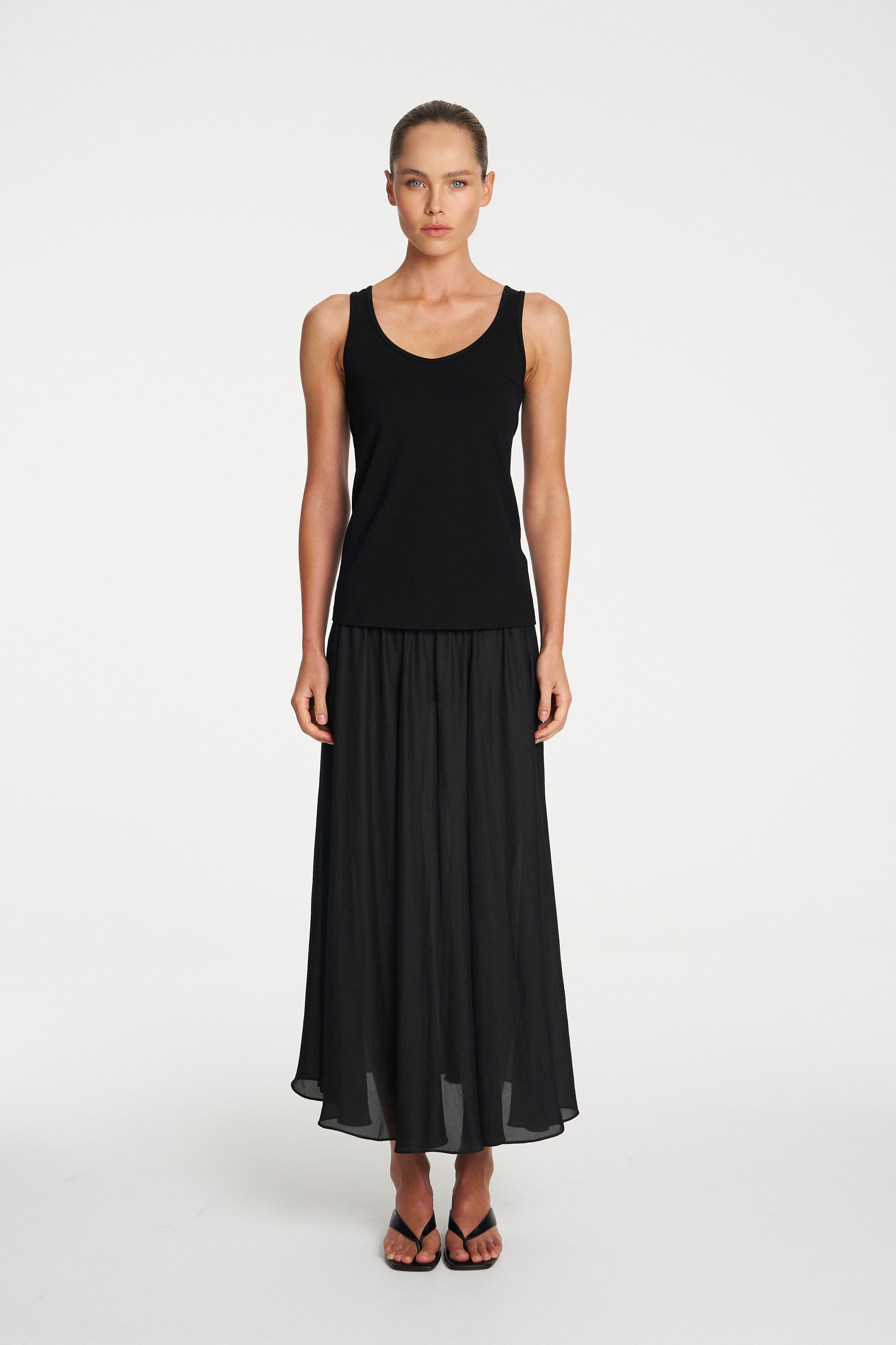LONG TANK - Black - MELA PURDIE