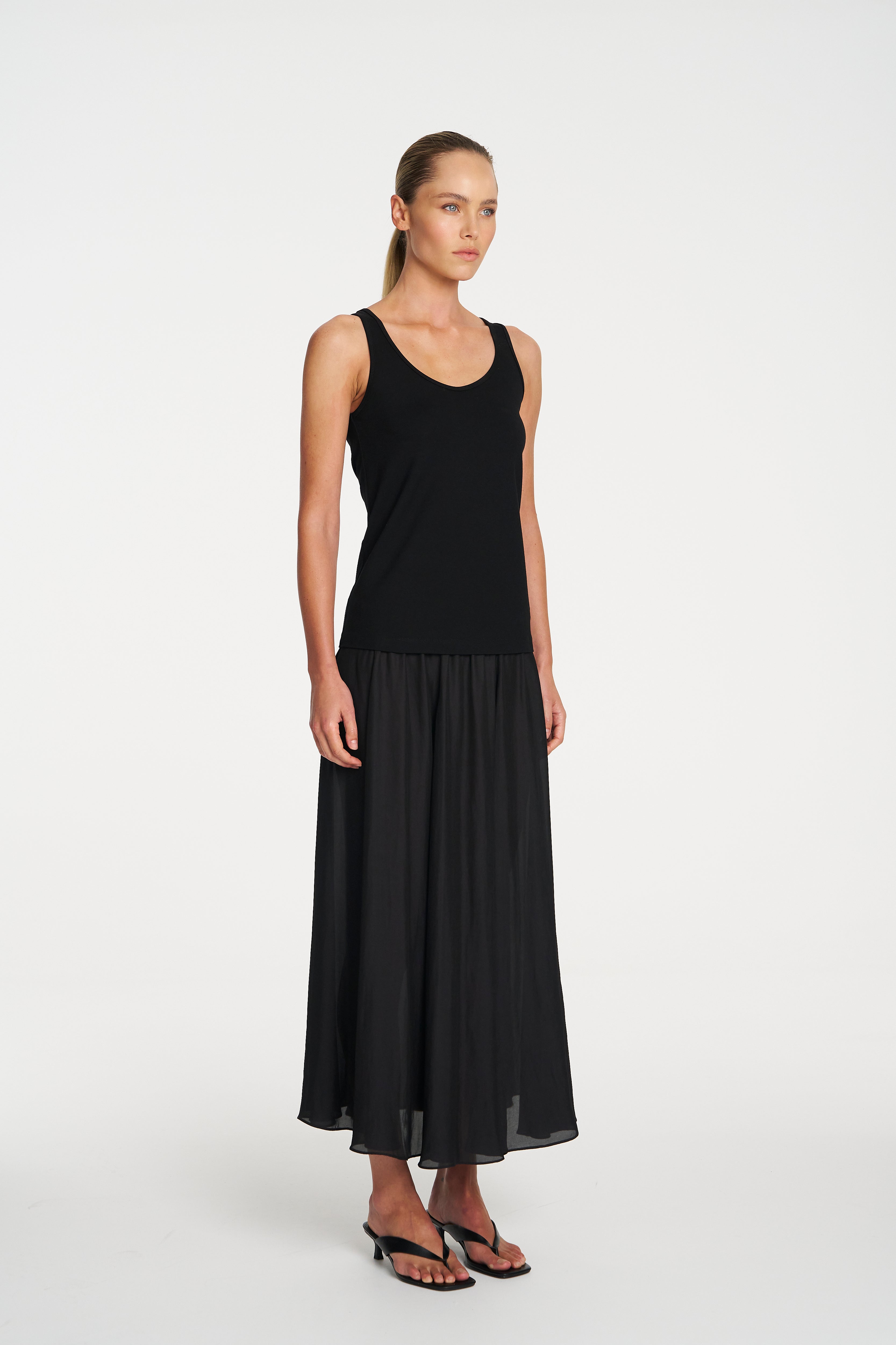 MID TULLE SKIRT - Black - MELA PURDIE