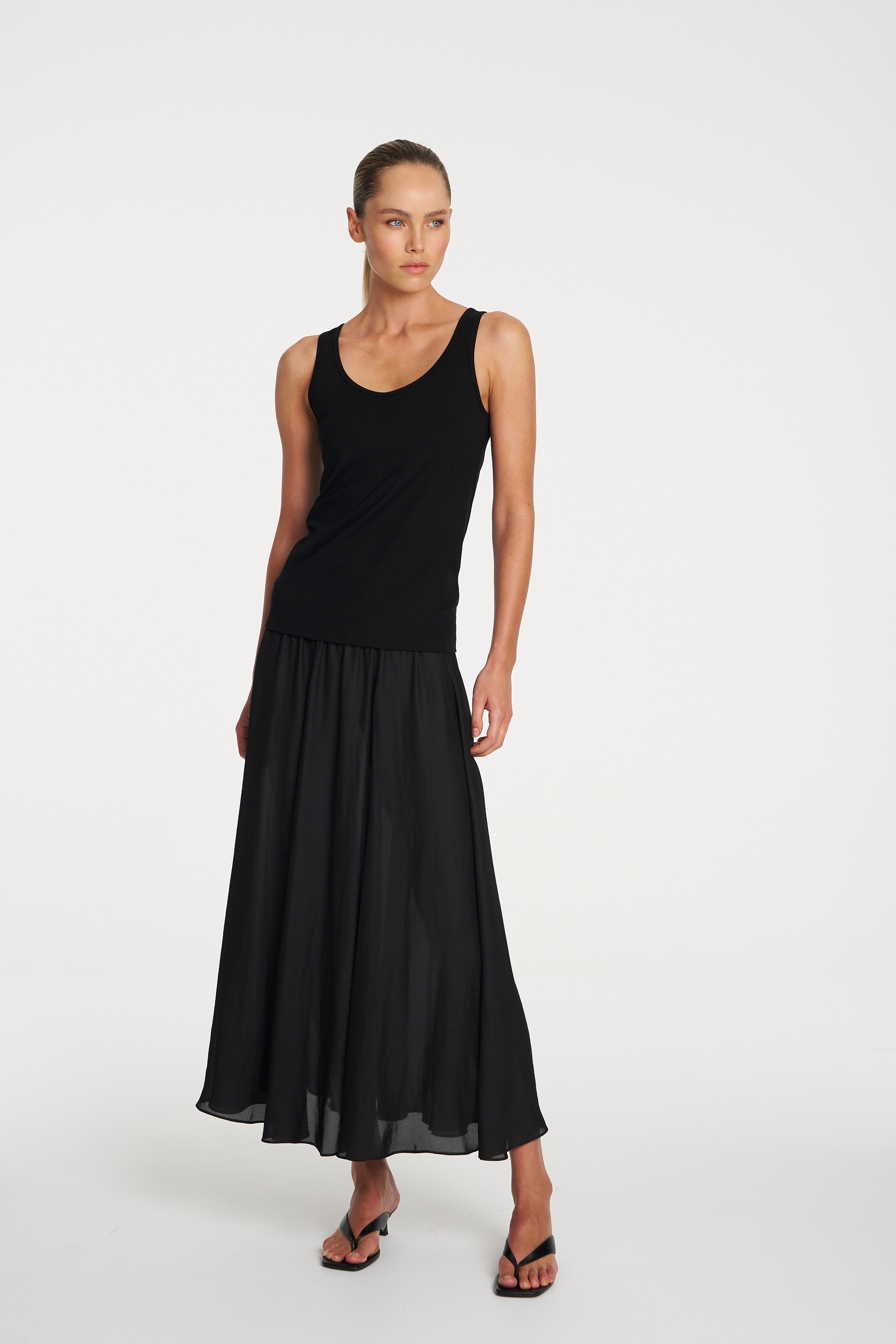 LONG TANK - Black - MELA PURDIE
