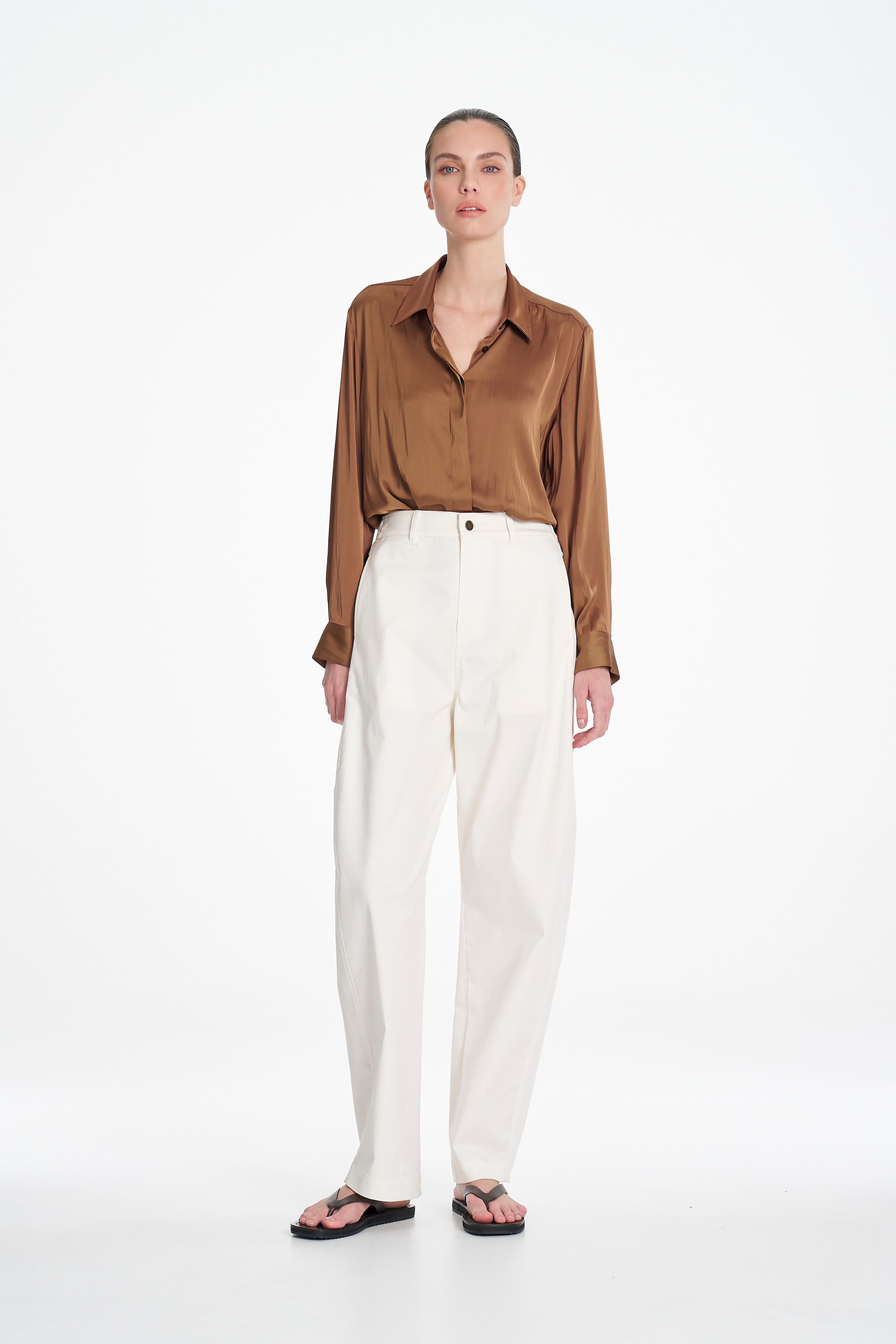 CHARMEUSE SHIRT - Saffron - MELA PURDIE