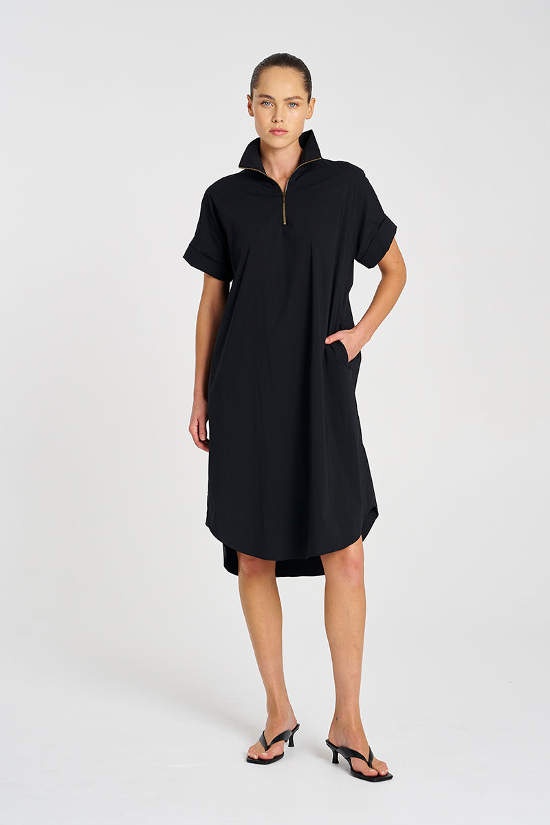 F65 3022 HALF ZIP DRESS