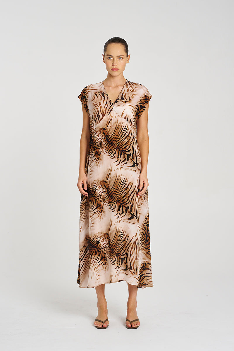 F847 3383 MAXI SLICE DRESS