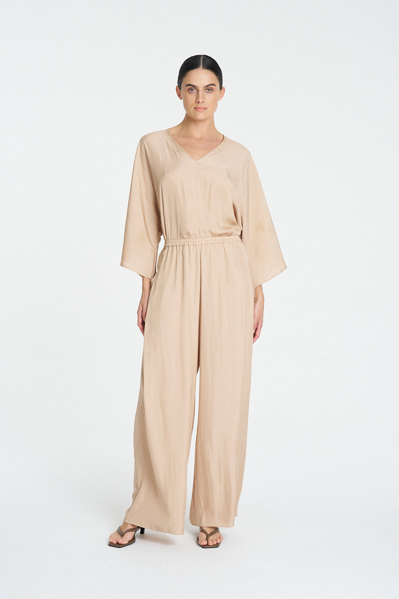 PLEAT PANT - Café