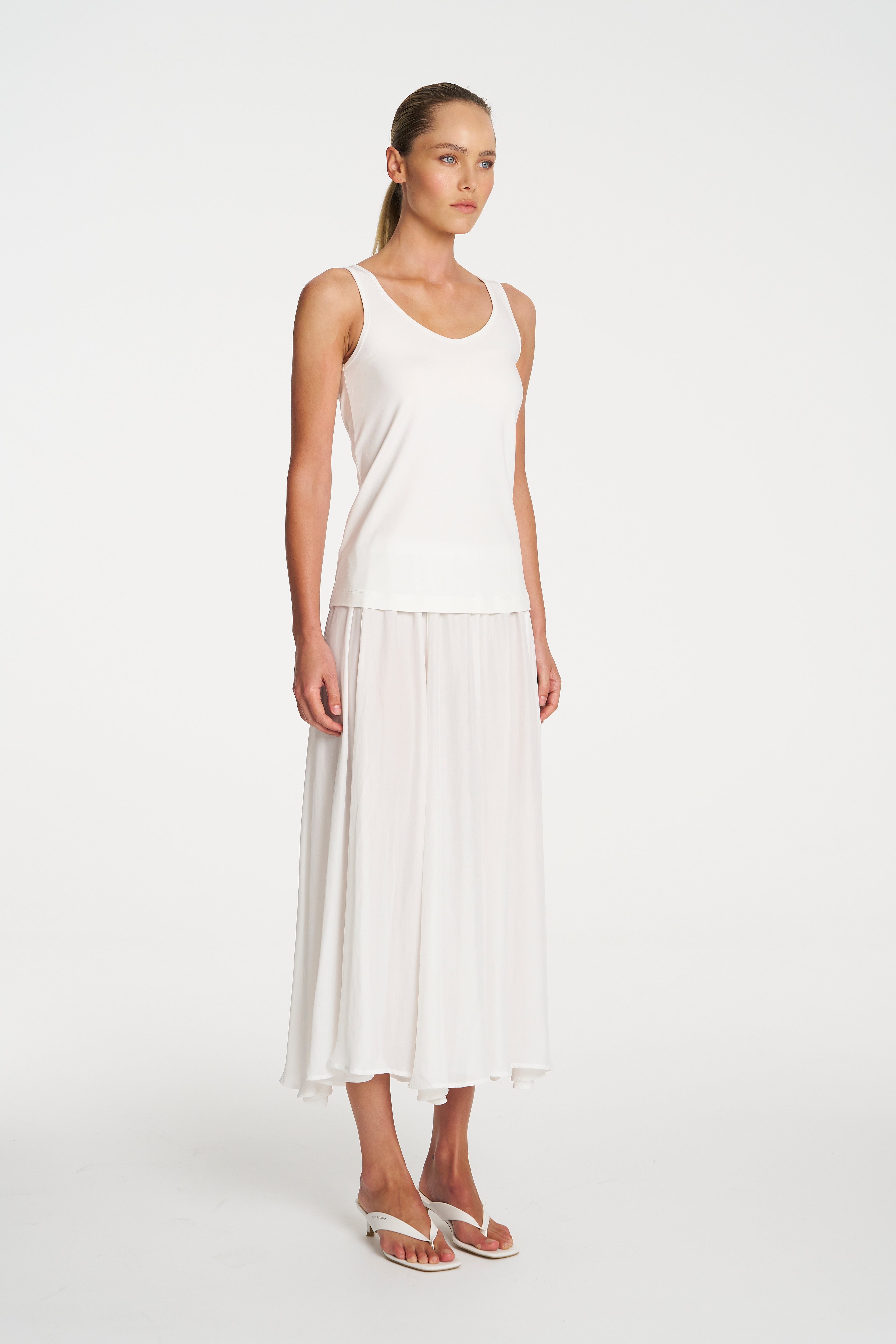 LONG TANK - White - MELA PURDIE
