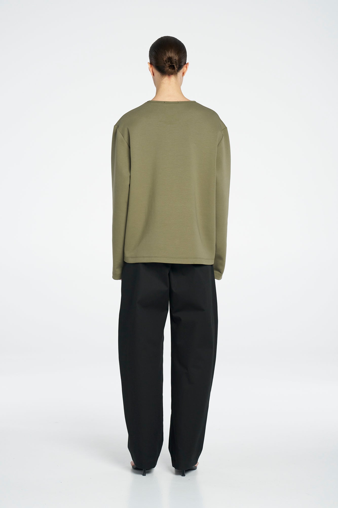 BOX SWEATER - Olive - MELA PURDIE