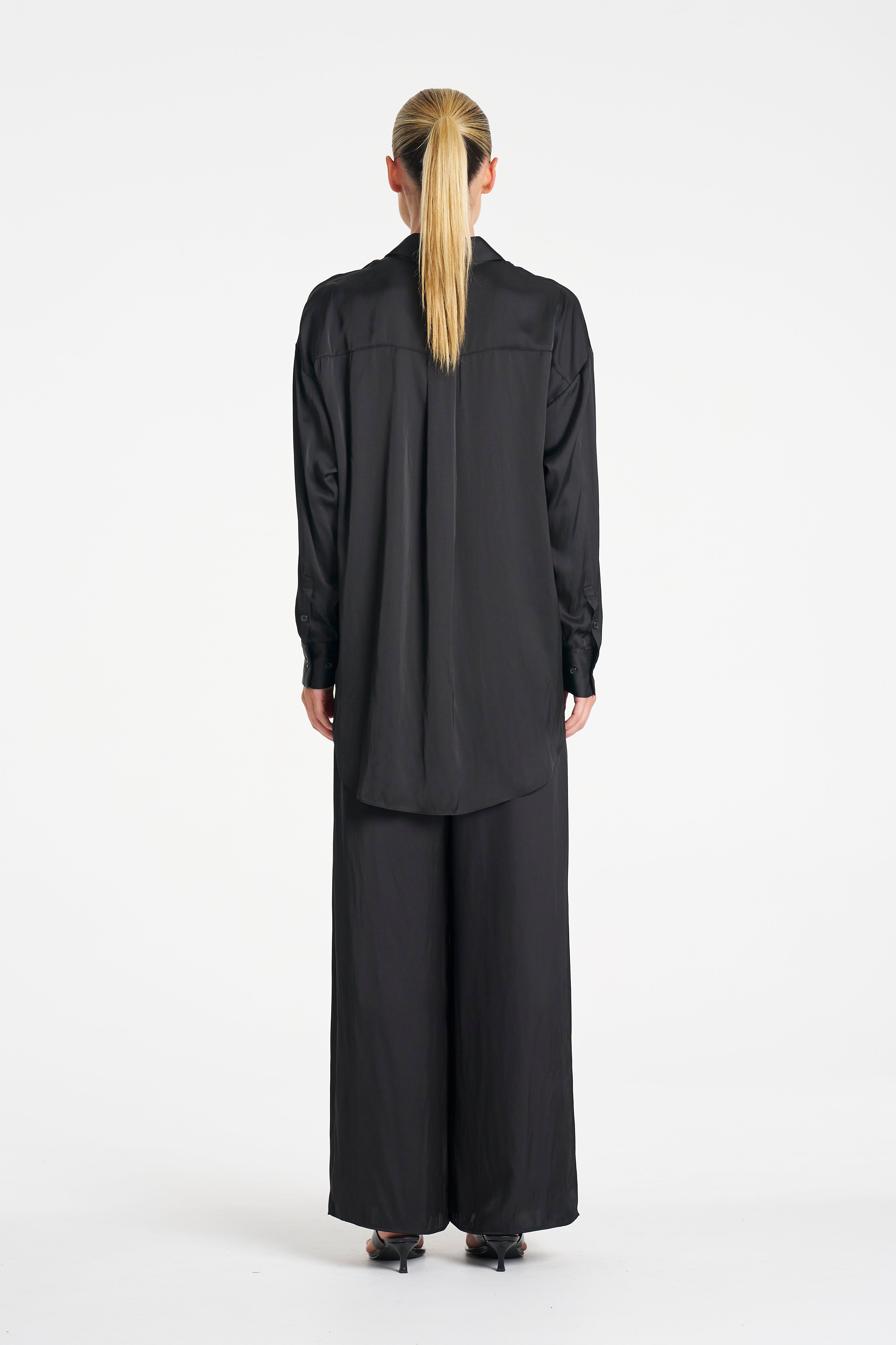 TAB TUNIC - Satin Black - MELA PURDIE