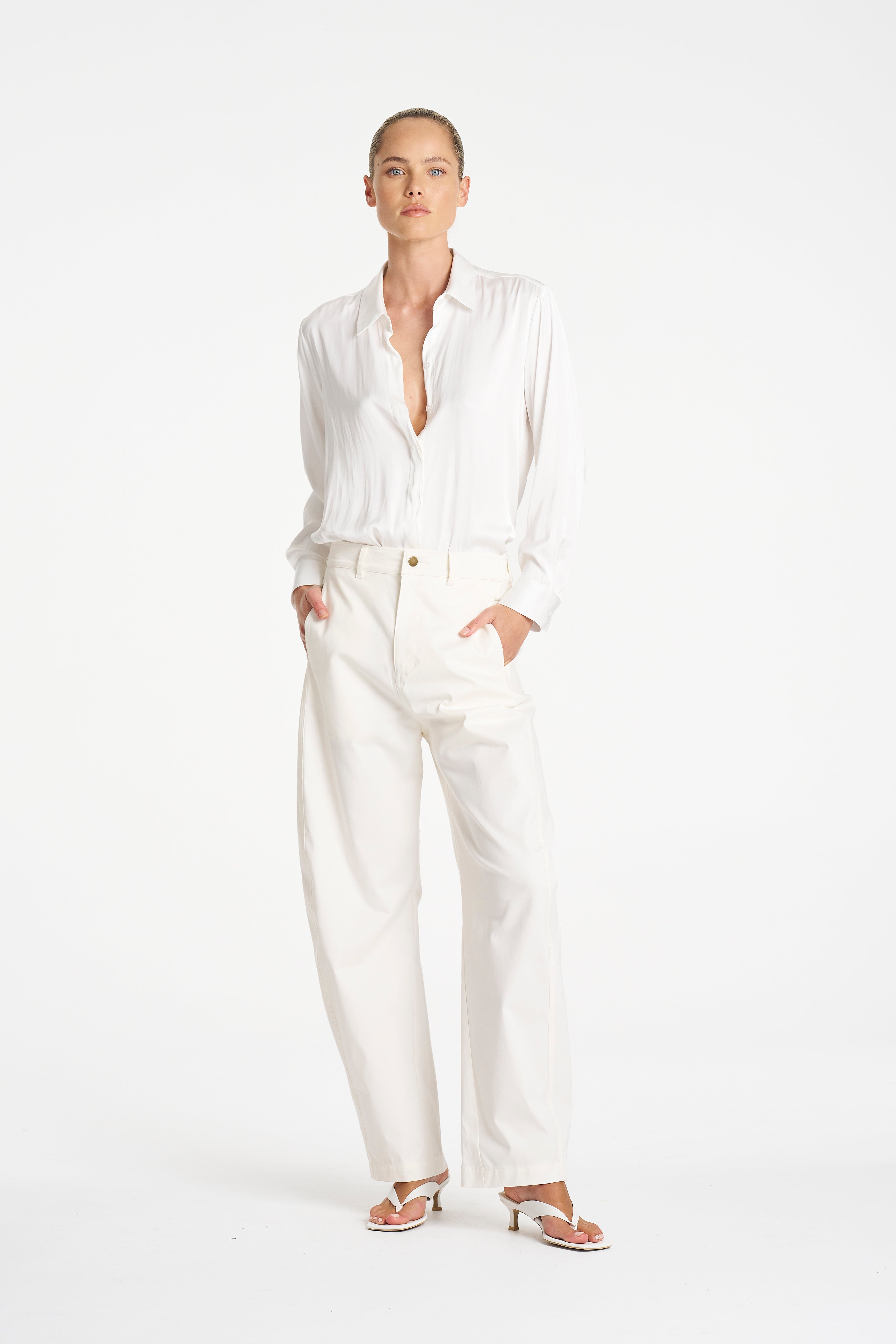 CHARMEUSE SHIRT - Ivory - MELA PURDIE