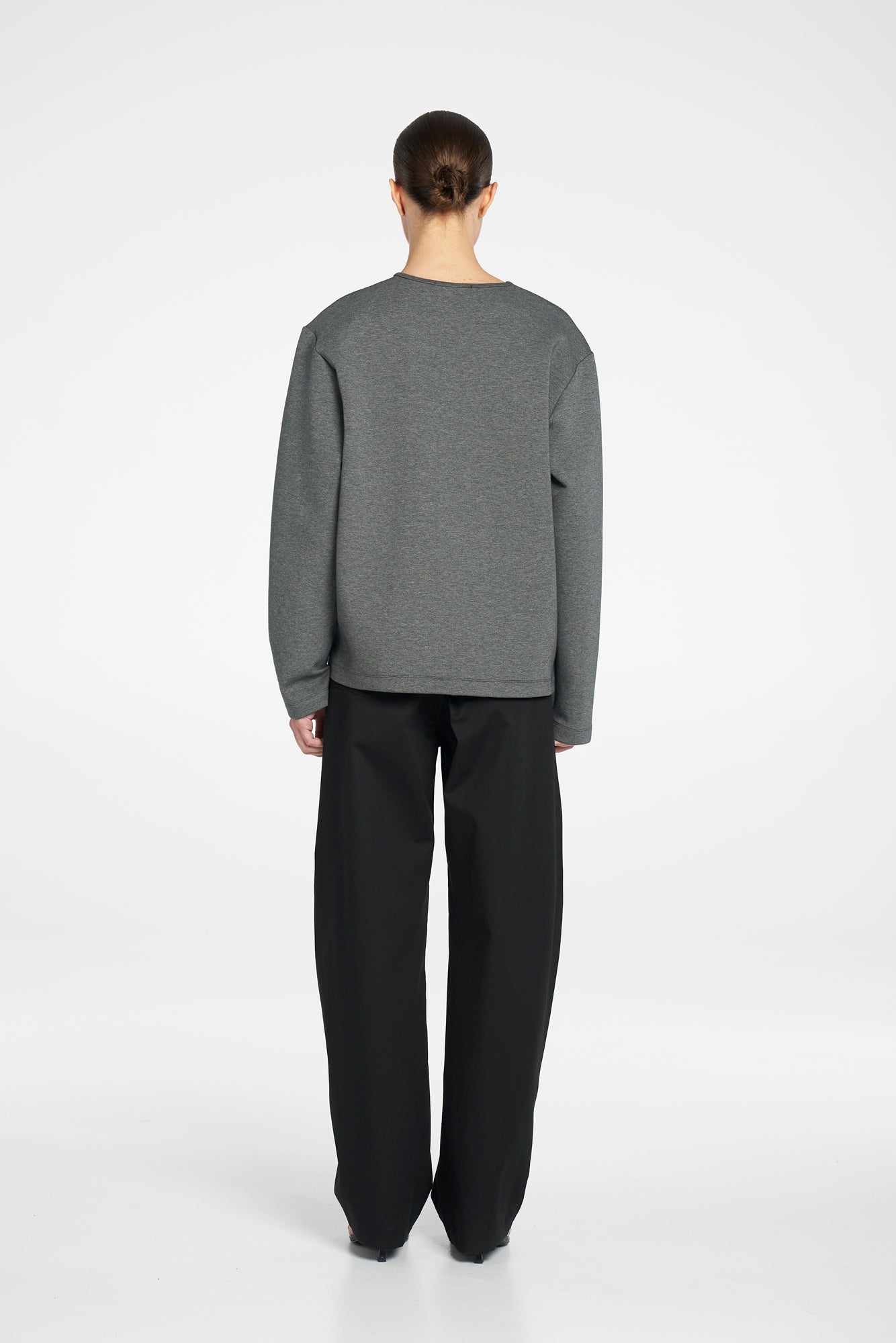 BOX SWEATER - Charcoal - MELA PURDIE
