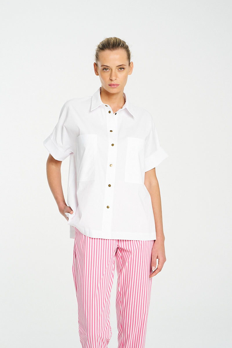 F65 8349 STUD SHELL SHIRT - MELA PURDIE