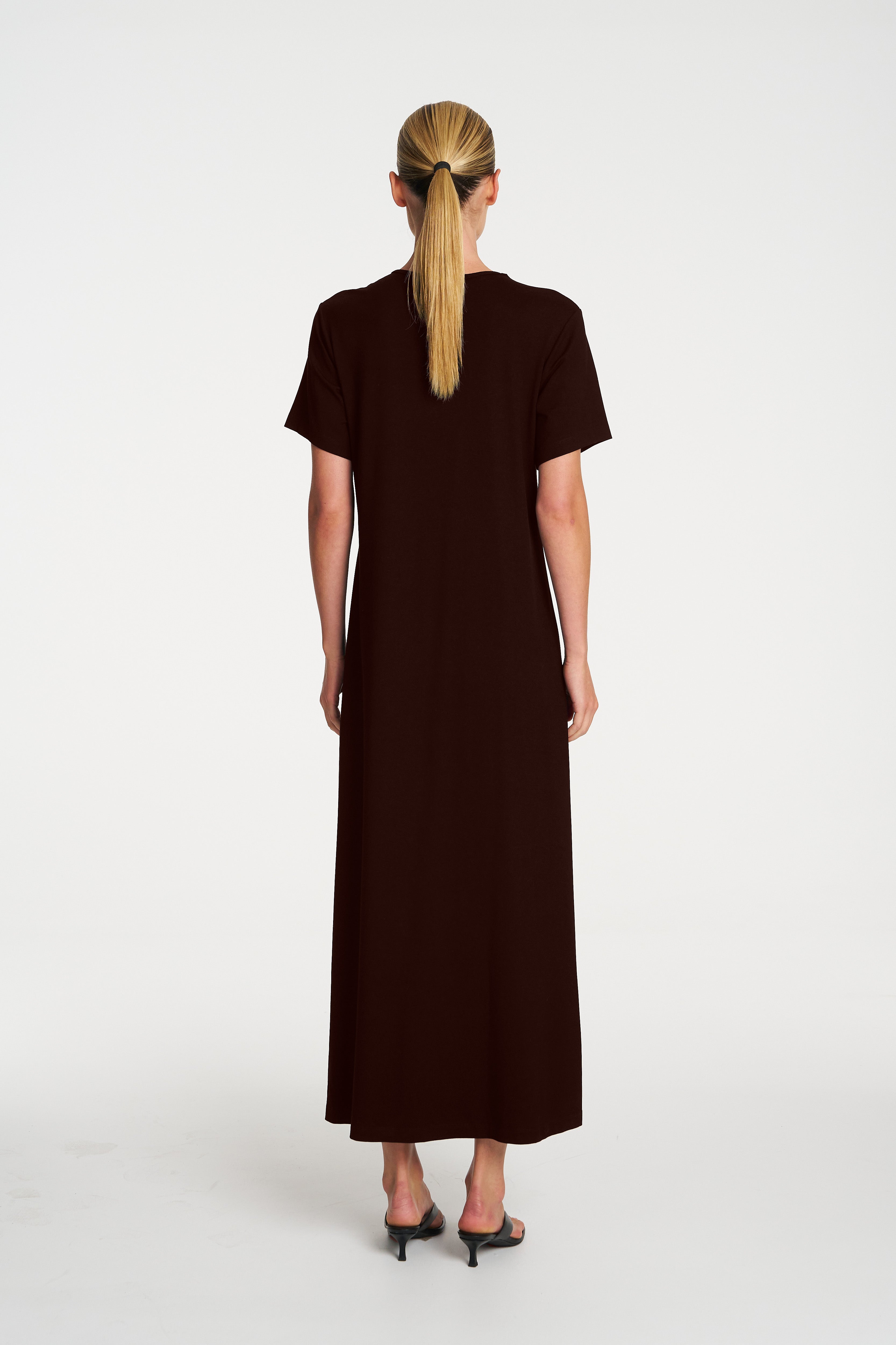 BOX T DRESS - Coffee - MELA PURDIE