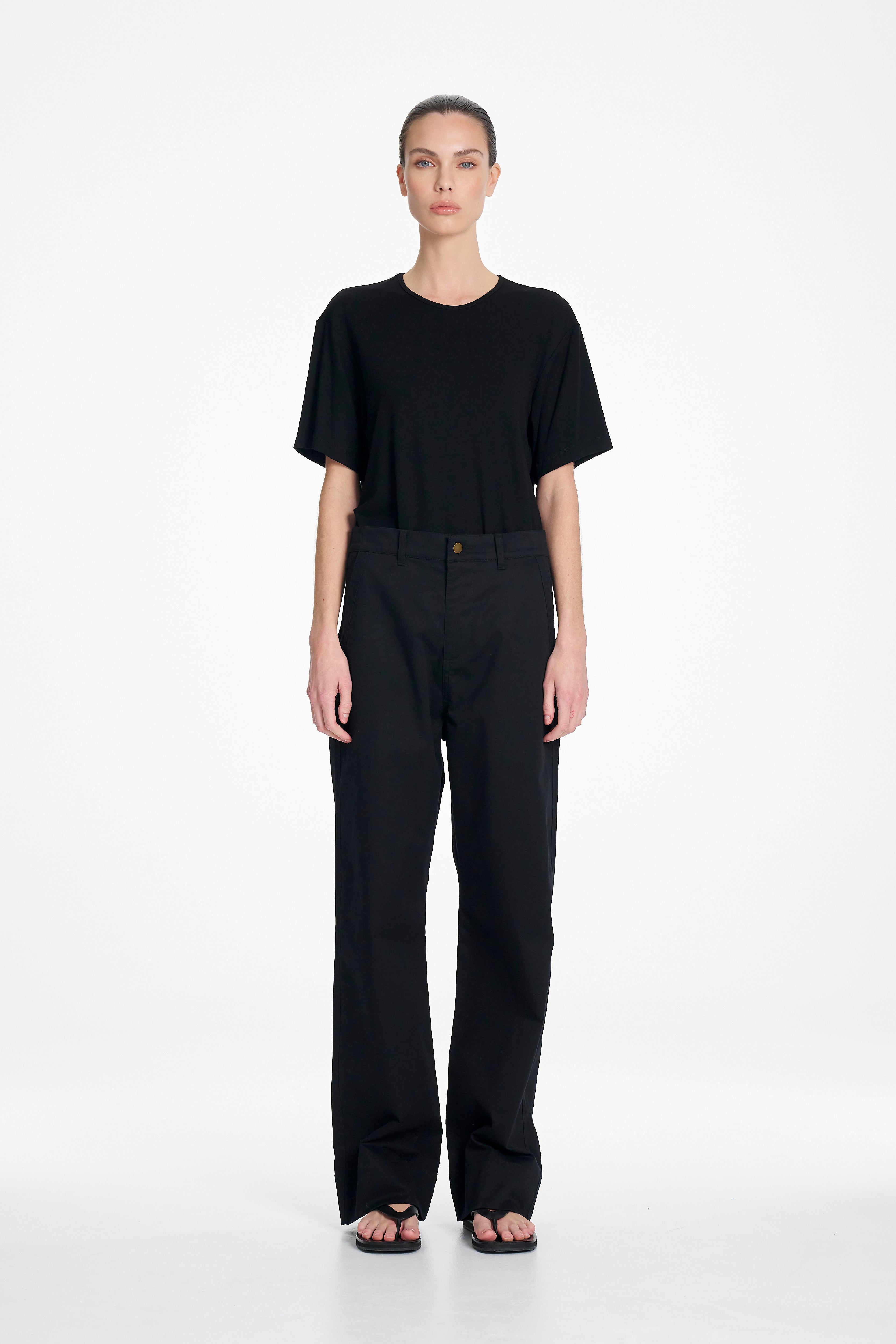 STRAIGHT PANT - Black - MELA PURDIE