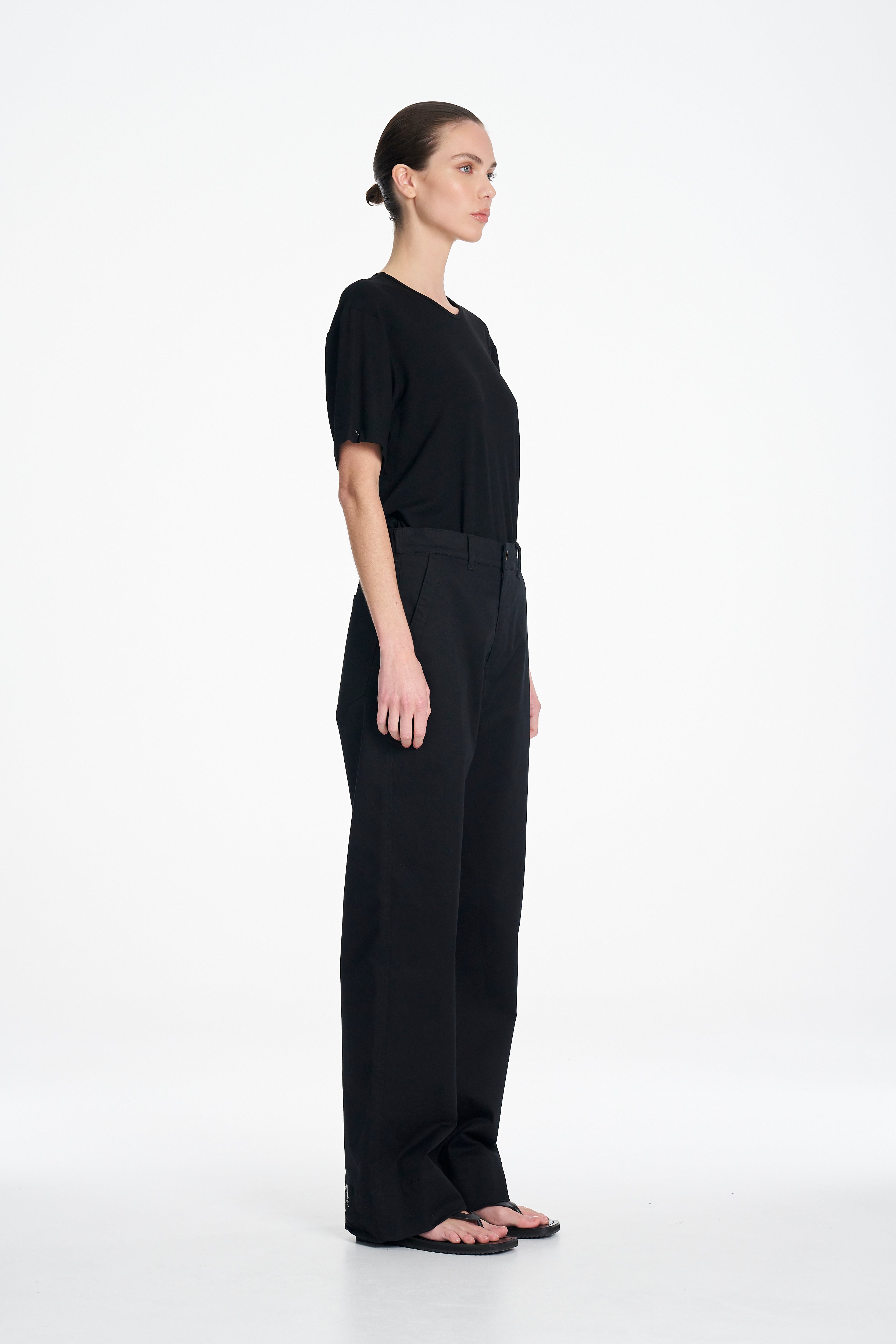 STRAIGHT PANT - Black - MELA PURDIE