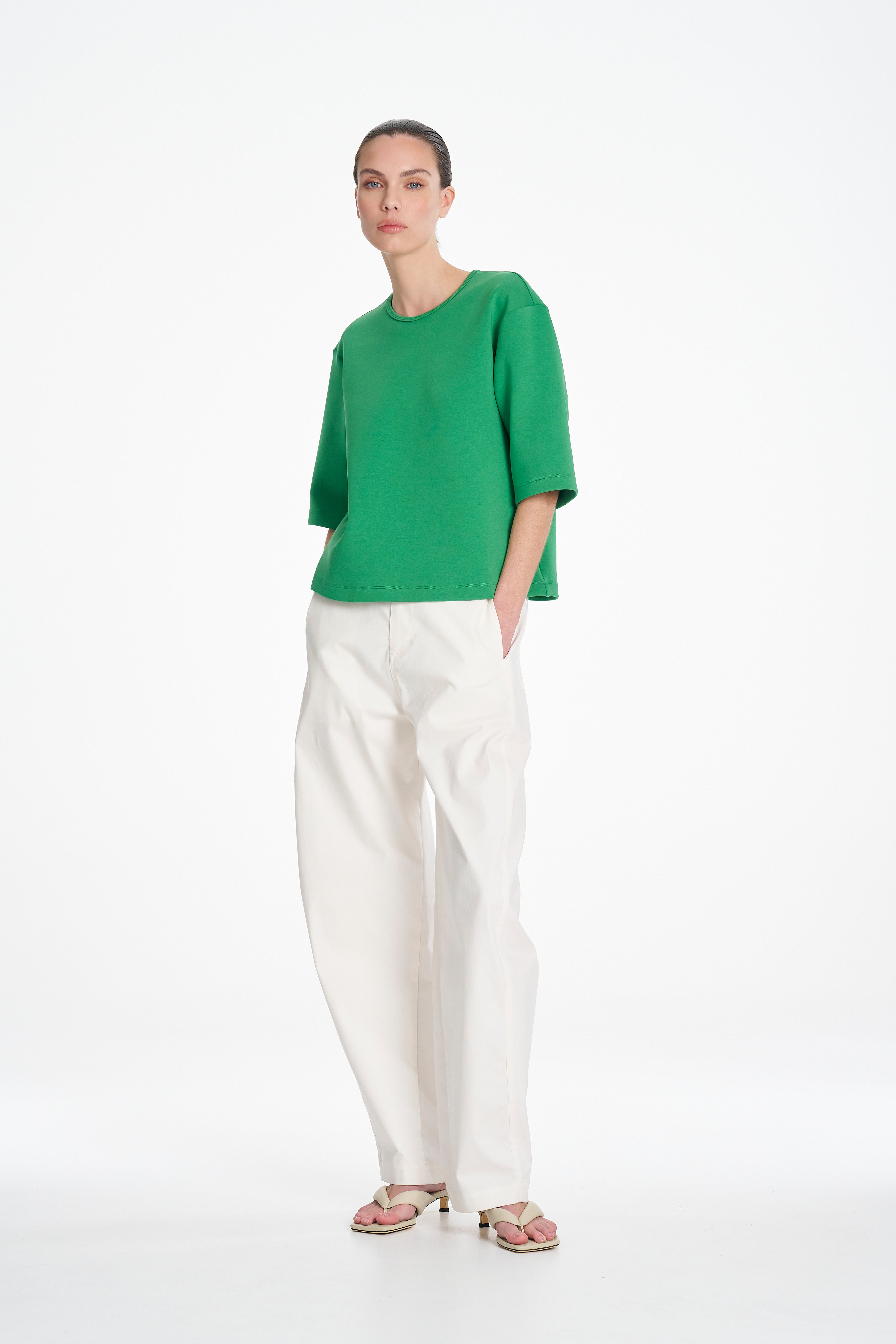 ELBOW BOX TEE - Emerald