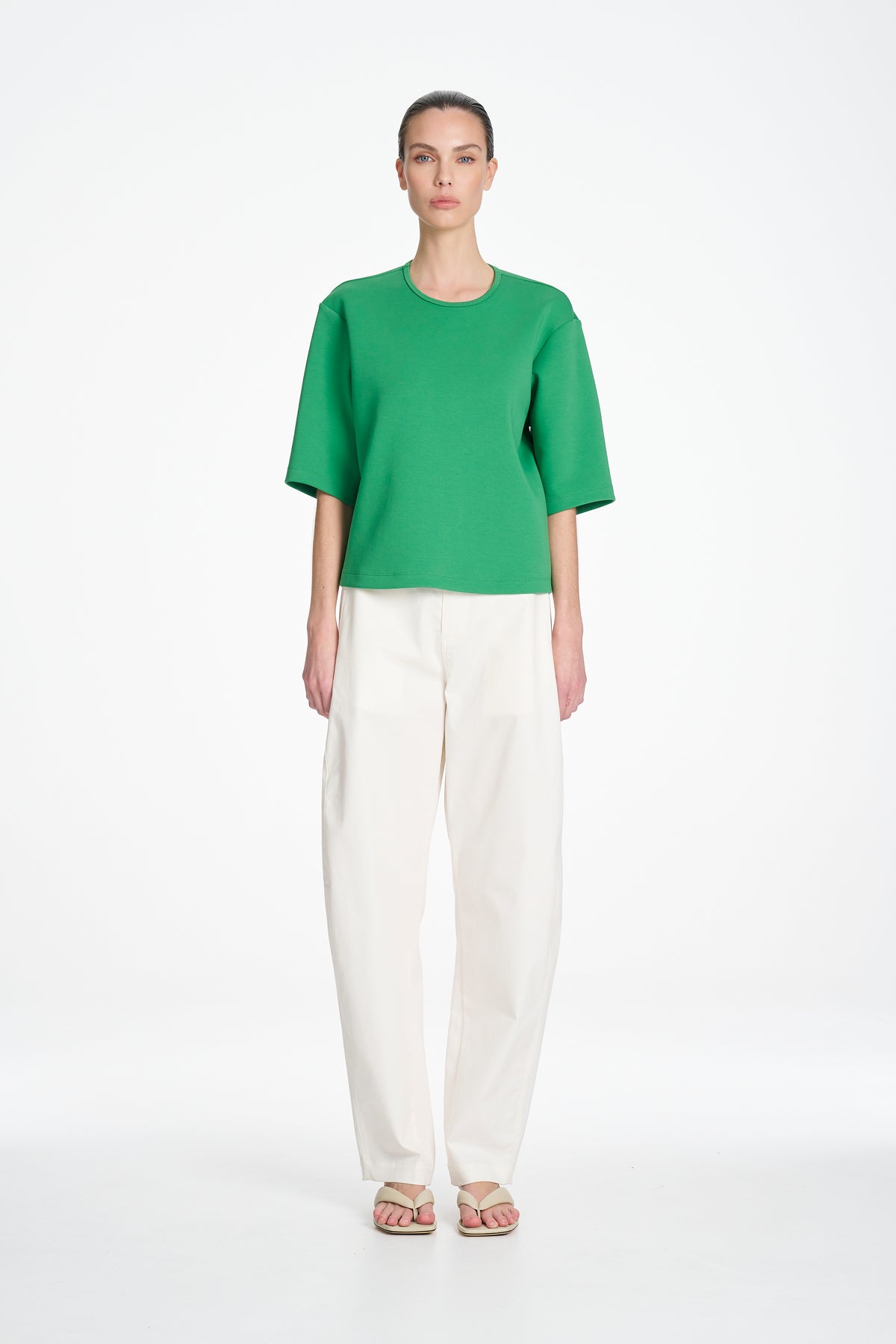 ELBOW BOX TEE - Emerald