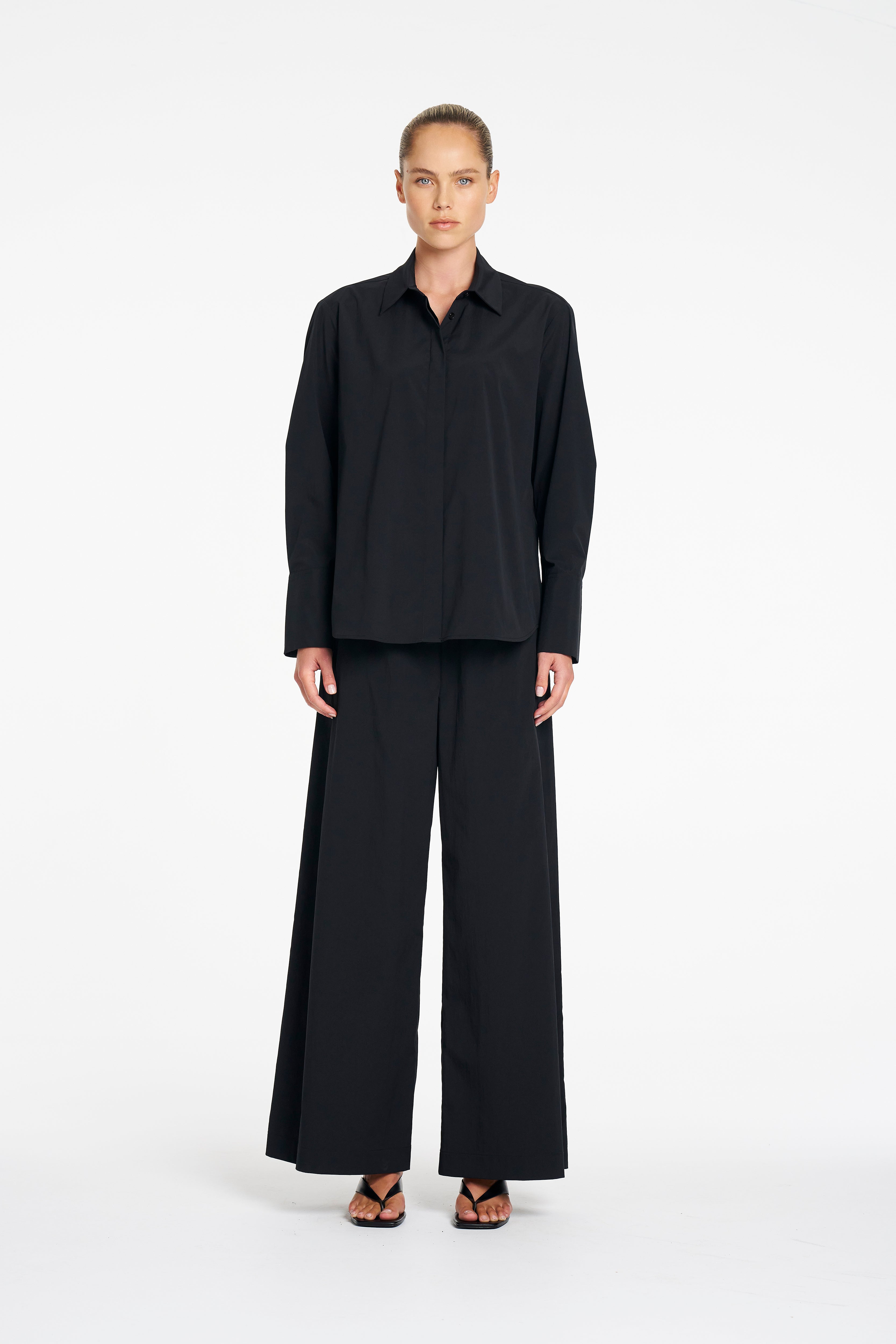 PLEAT PANT - Black - MELA PURDIE