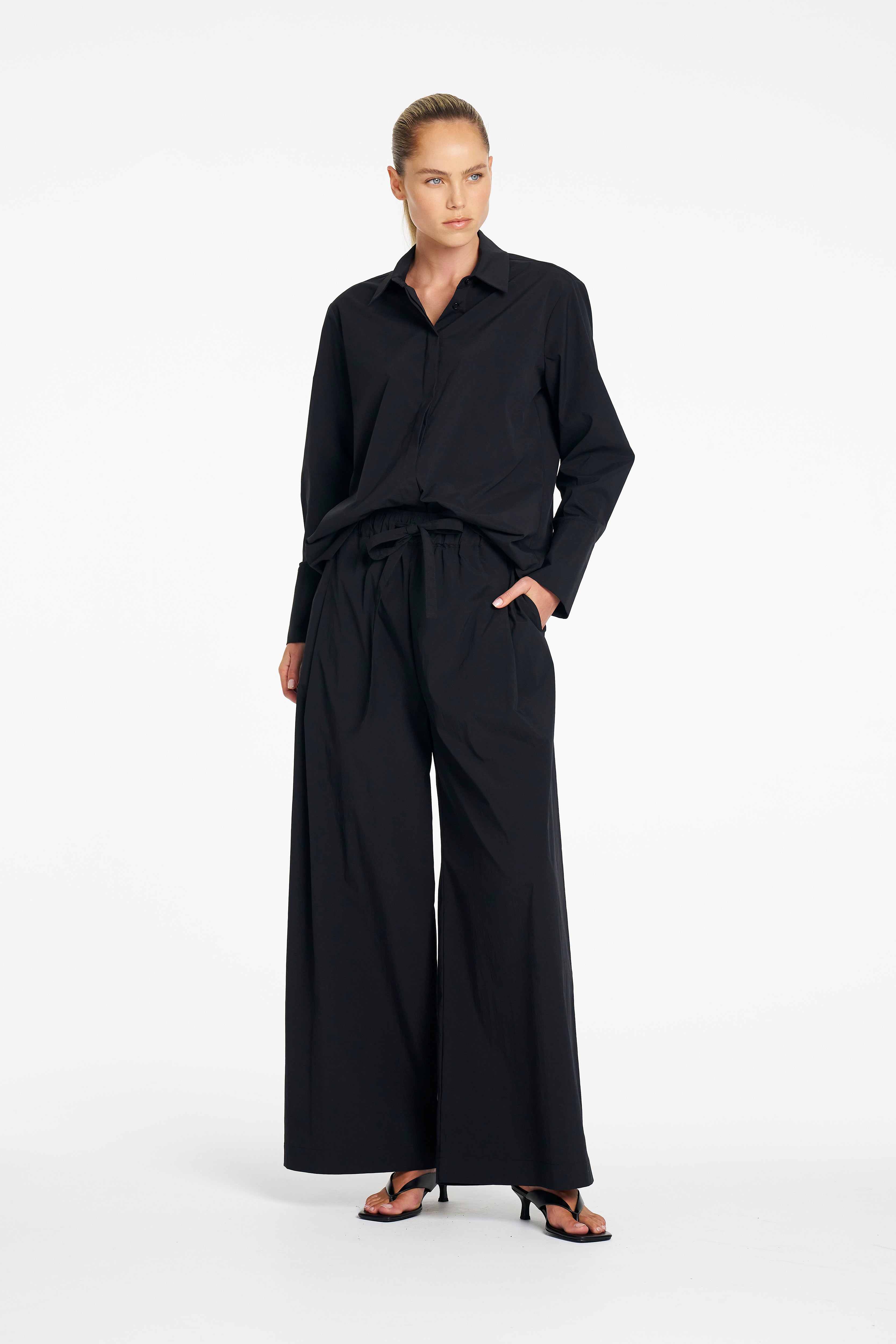PLEAT PANT - Black - MELA PURDIE