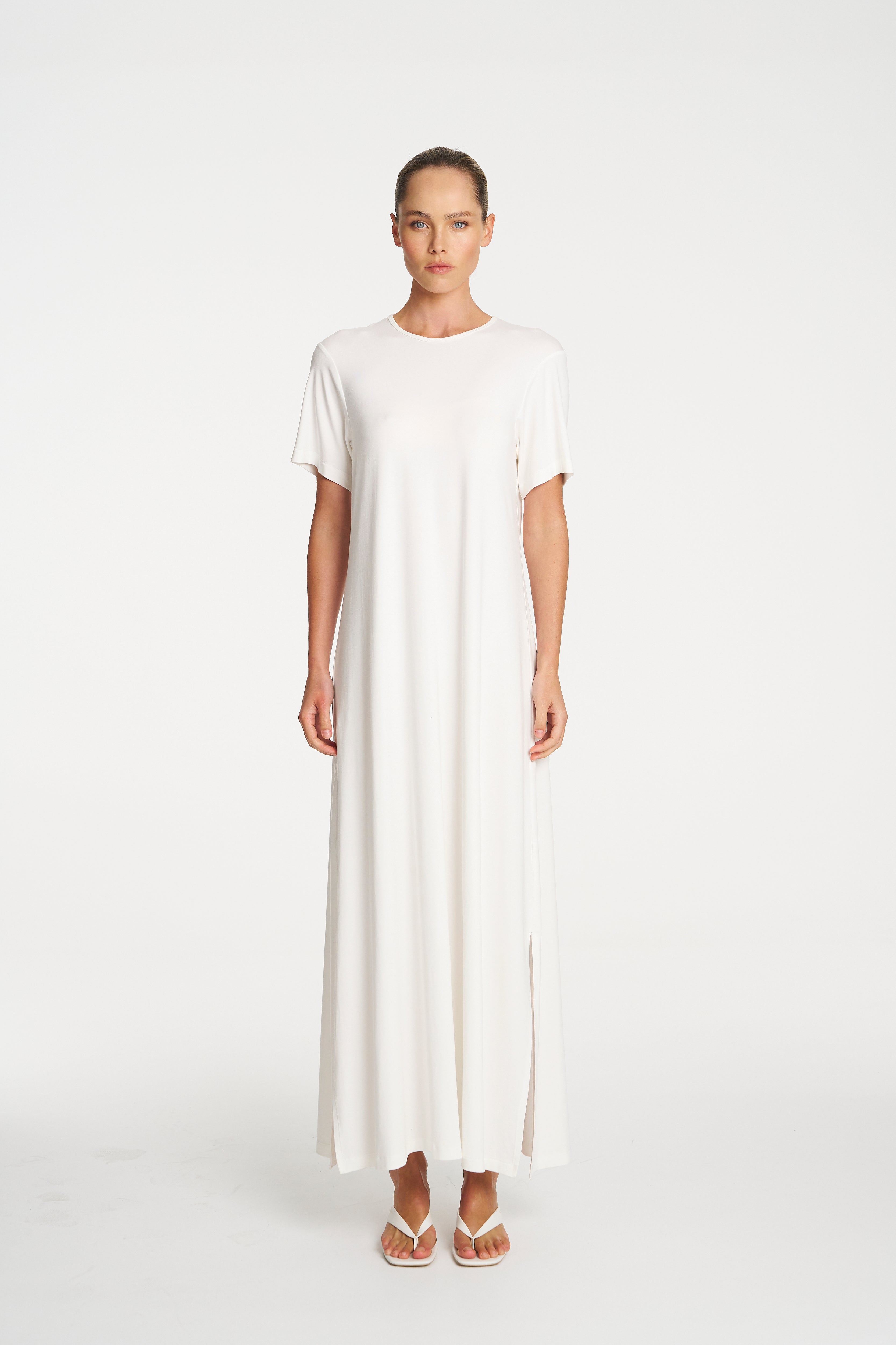 BOX T DRESS - White - MELA PURDIE