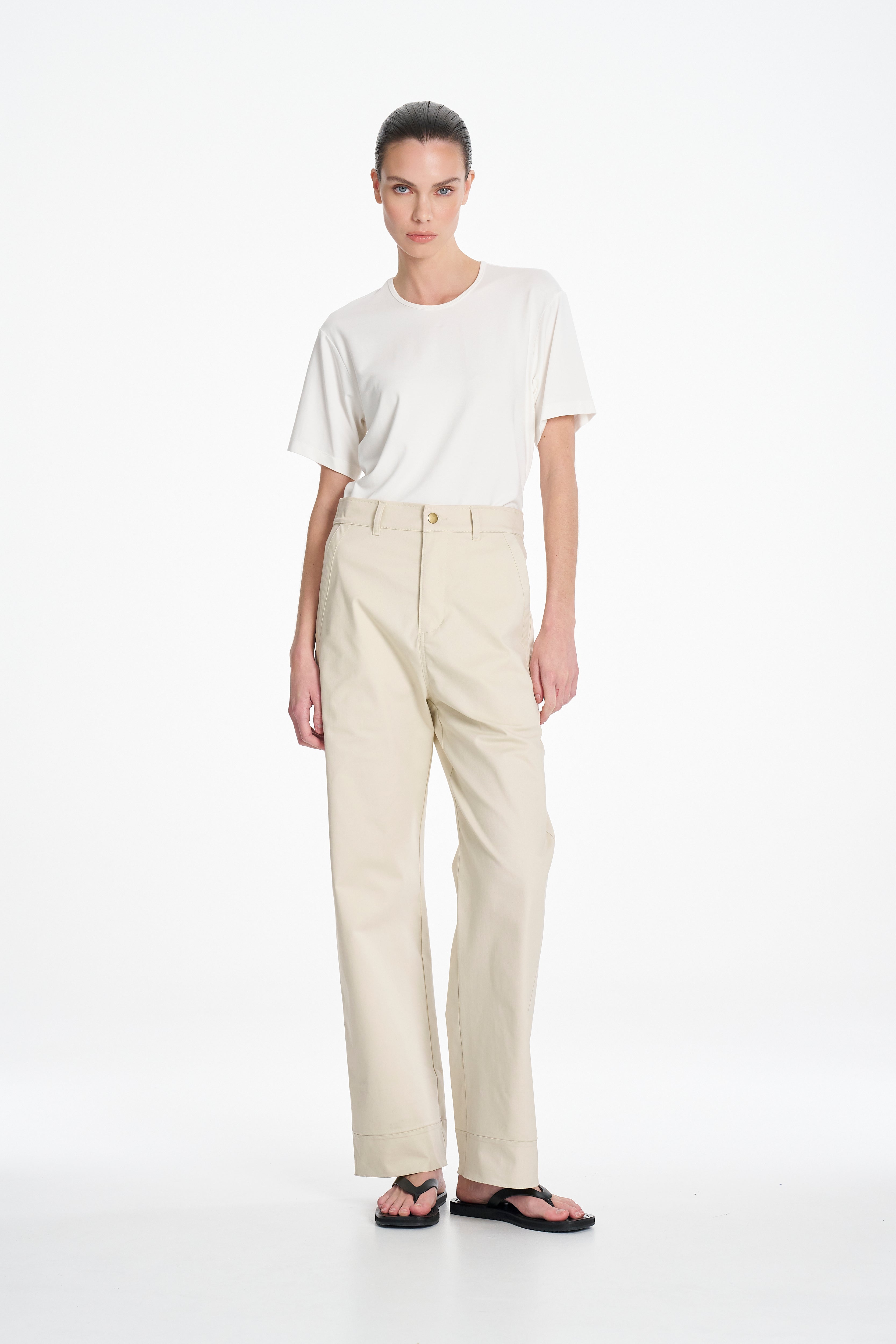 STRAIGHT PANT - Rice - MELA PURDIE