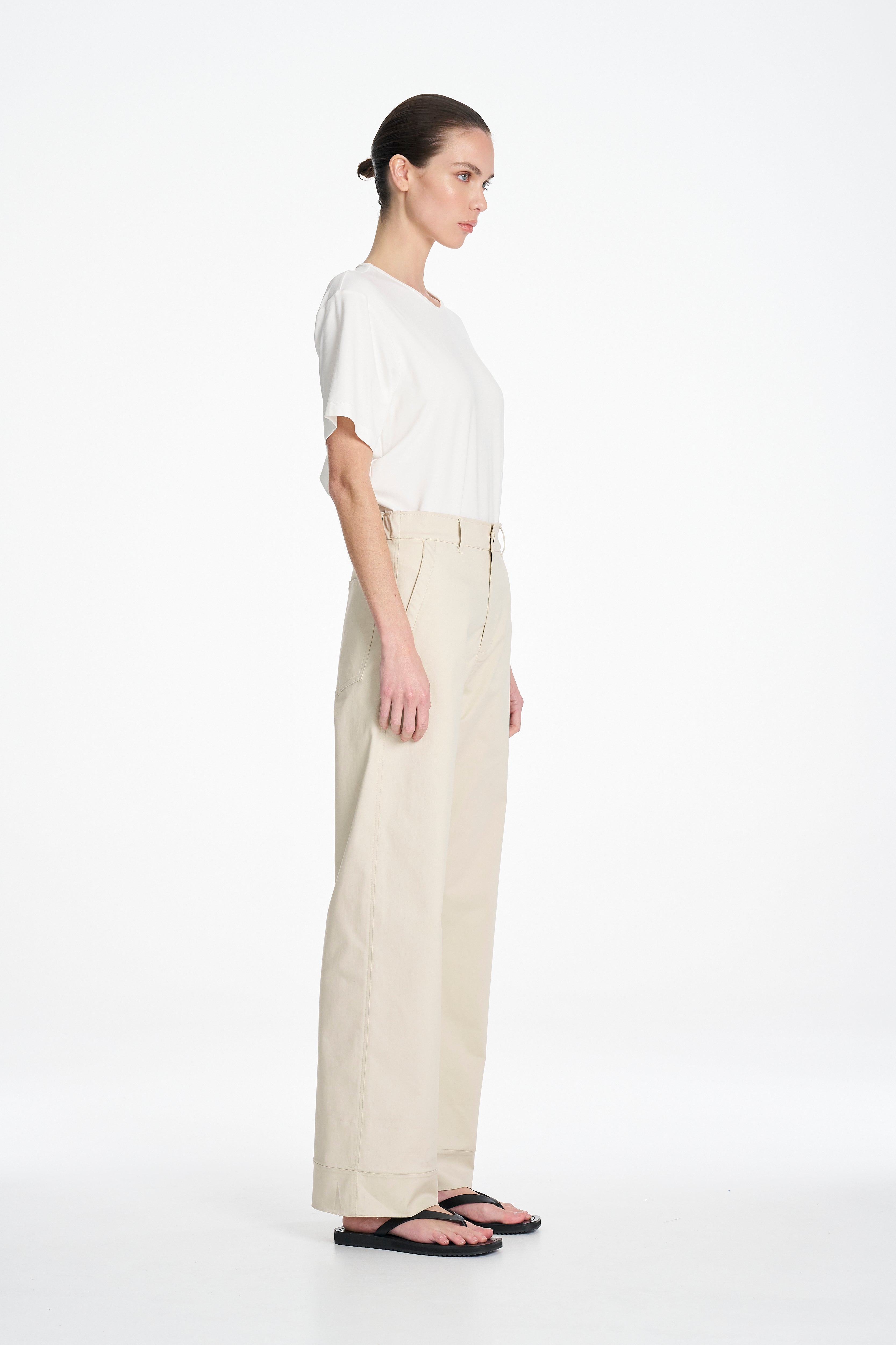 STRAIGHT PANT - Rice - MELA PURDIE