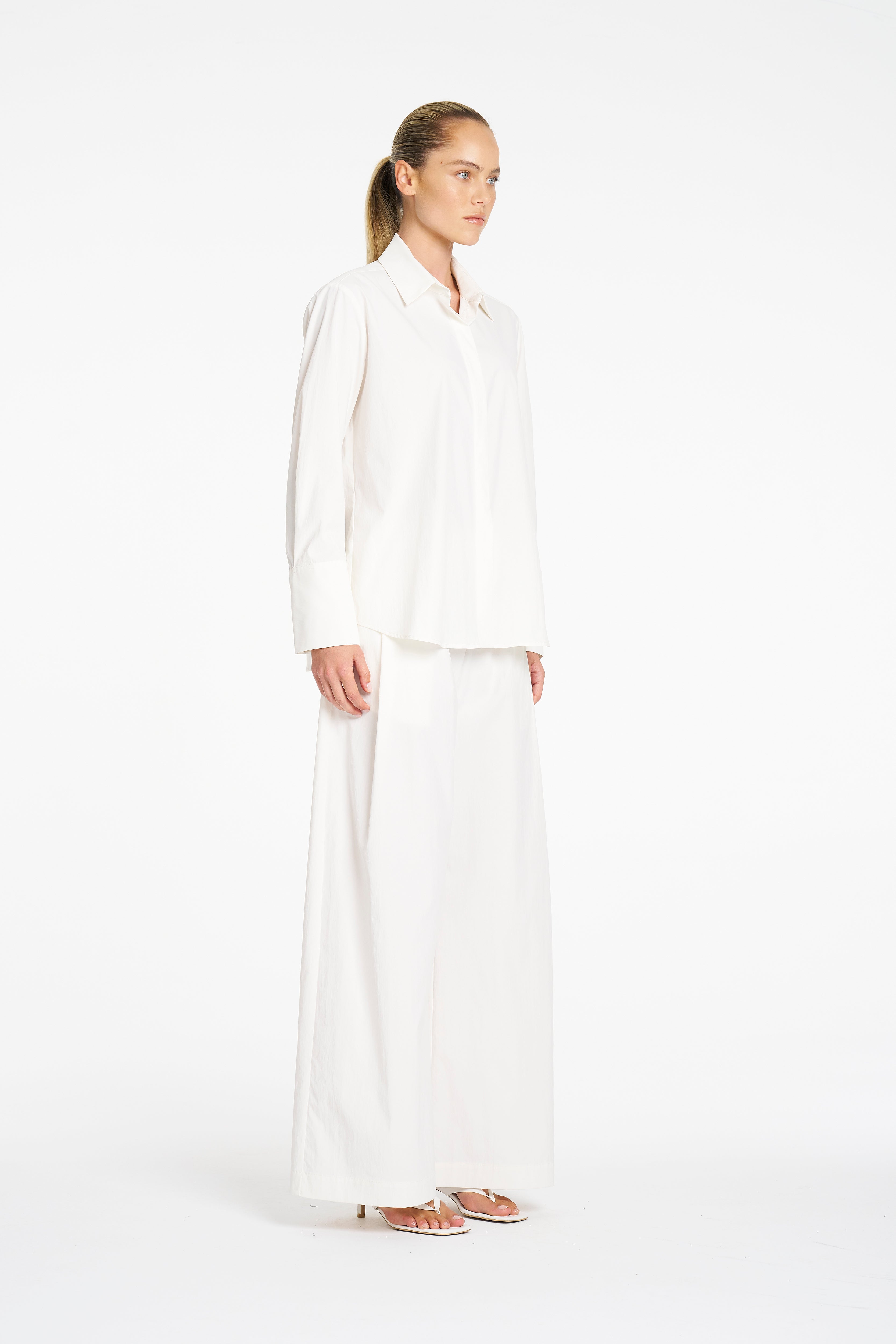 PLEAT PANT - Ivory - MELA PURDIE
