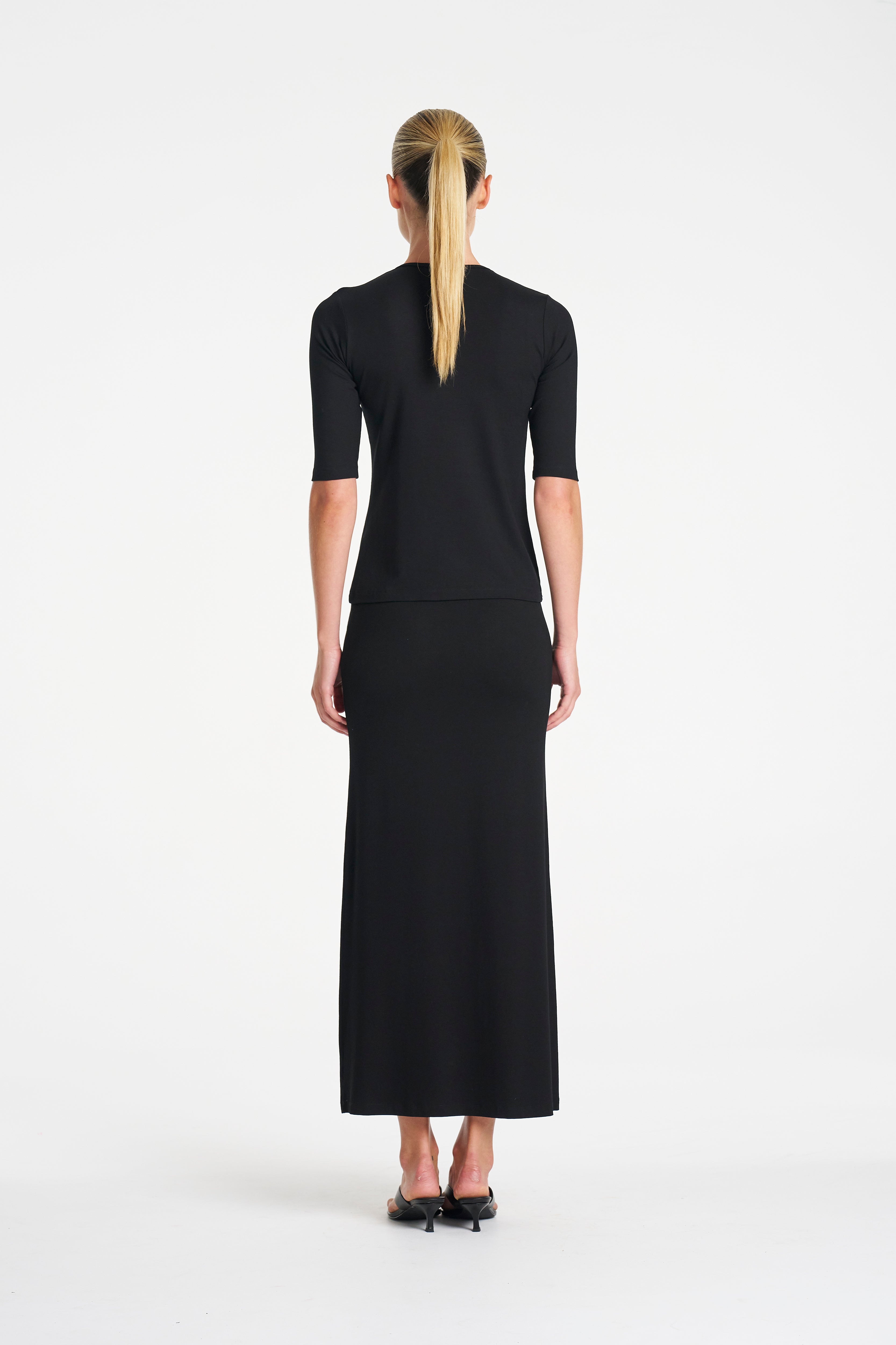 HALF SL TOP - Black - MELA PURDIE