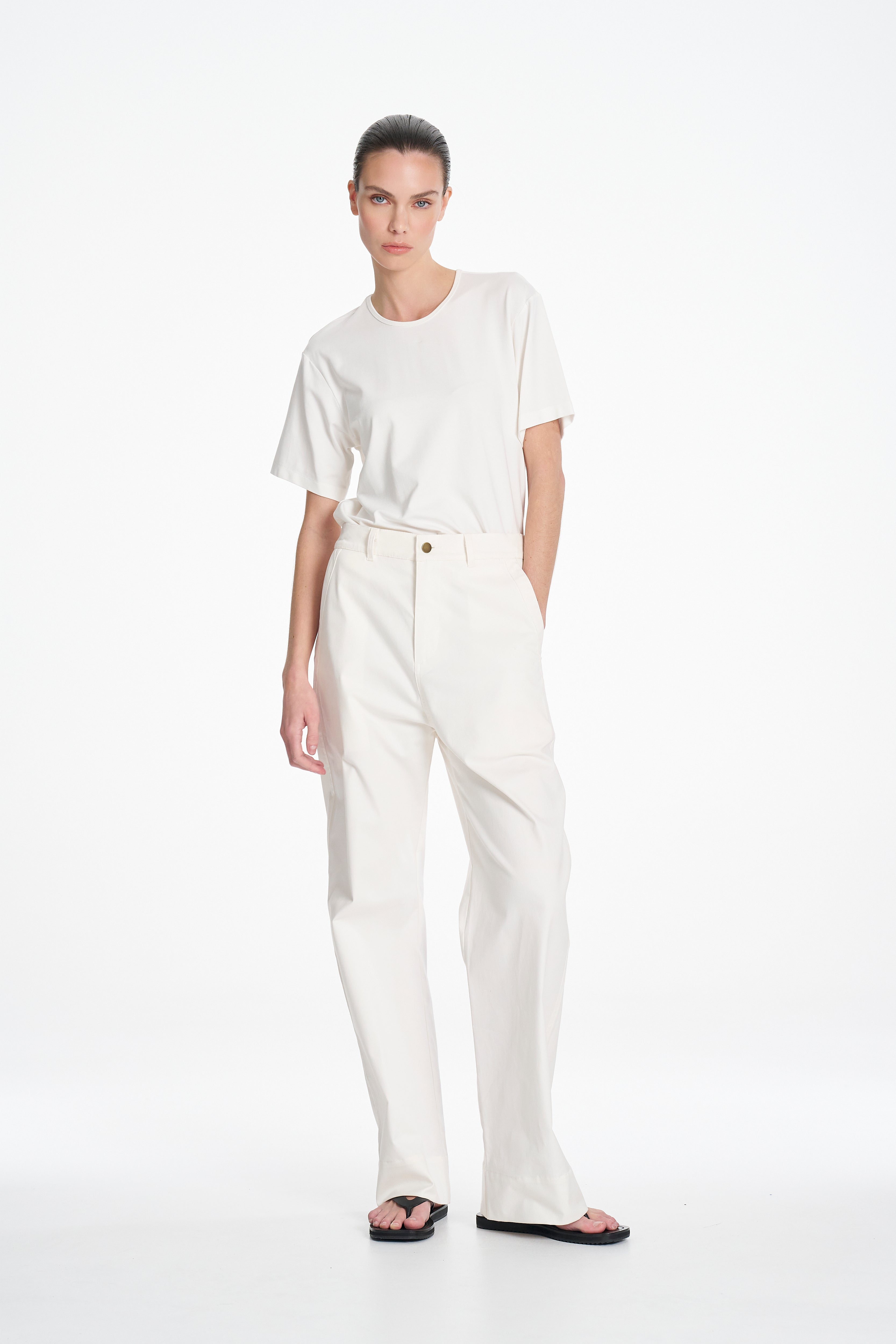 STRAIGHT PANT - Ivory - MELA PURDIE