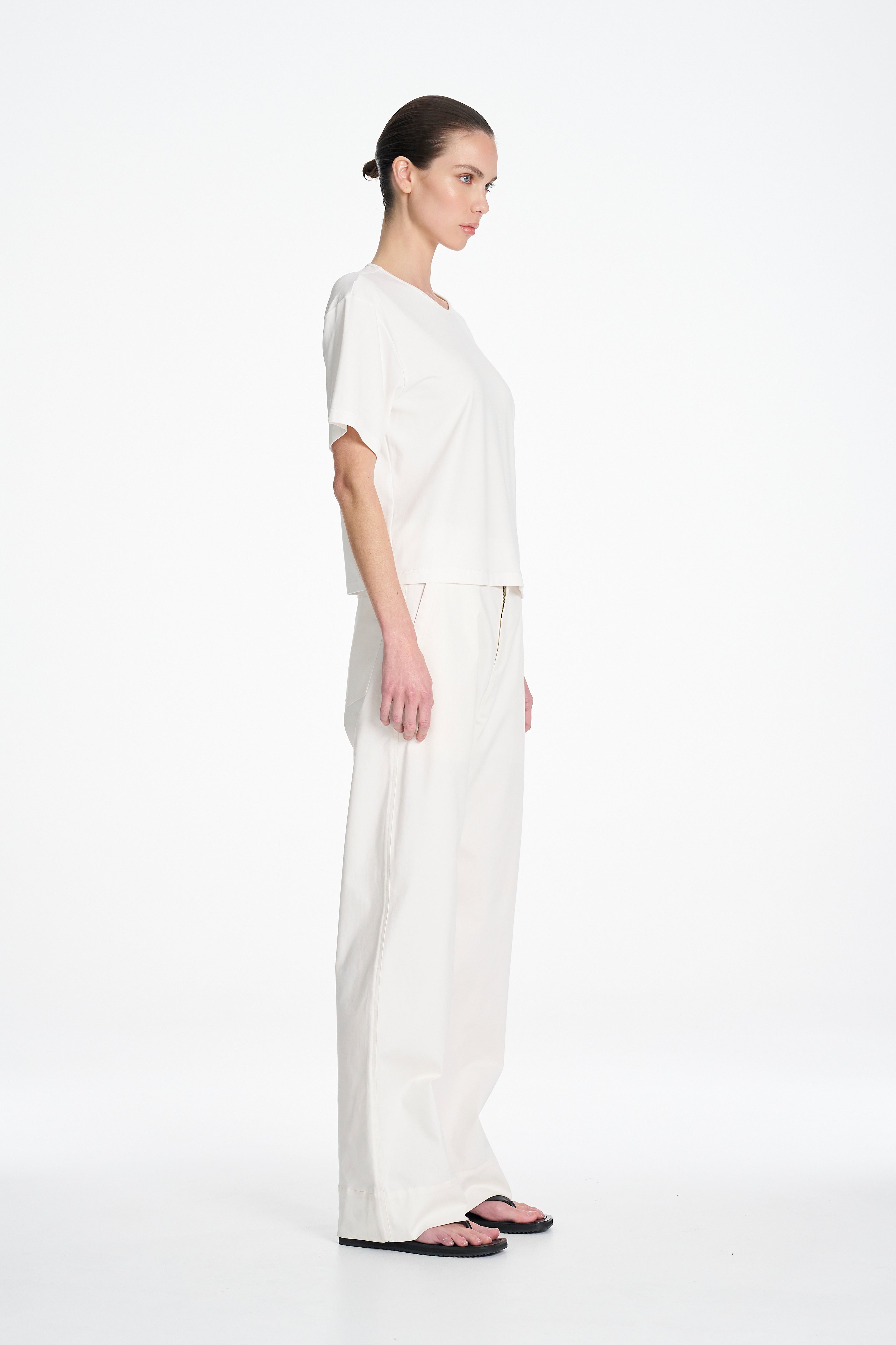 STRAIGHT PANT - Ivory - MELA PURDIE