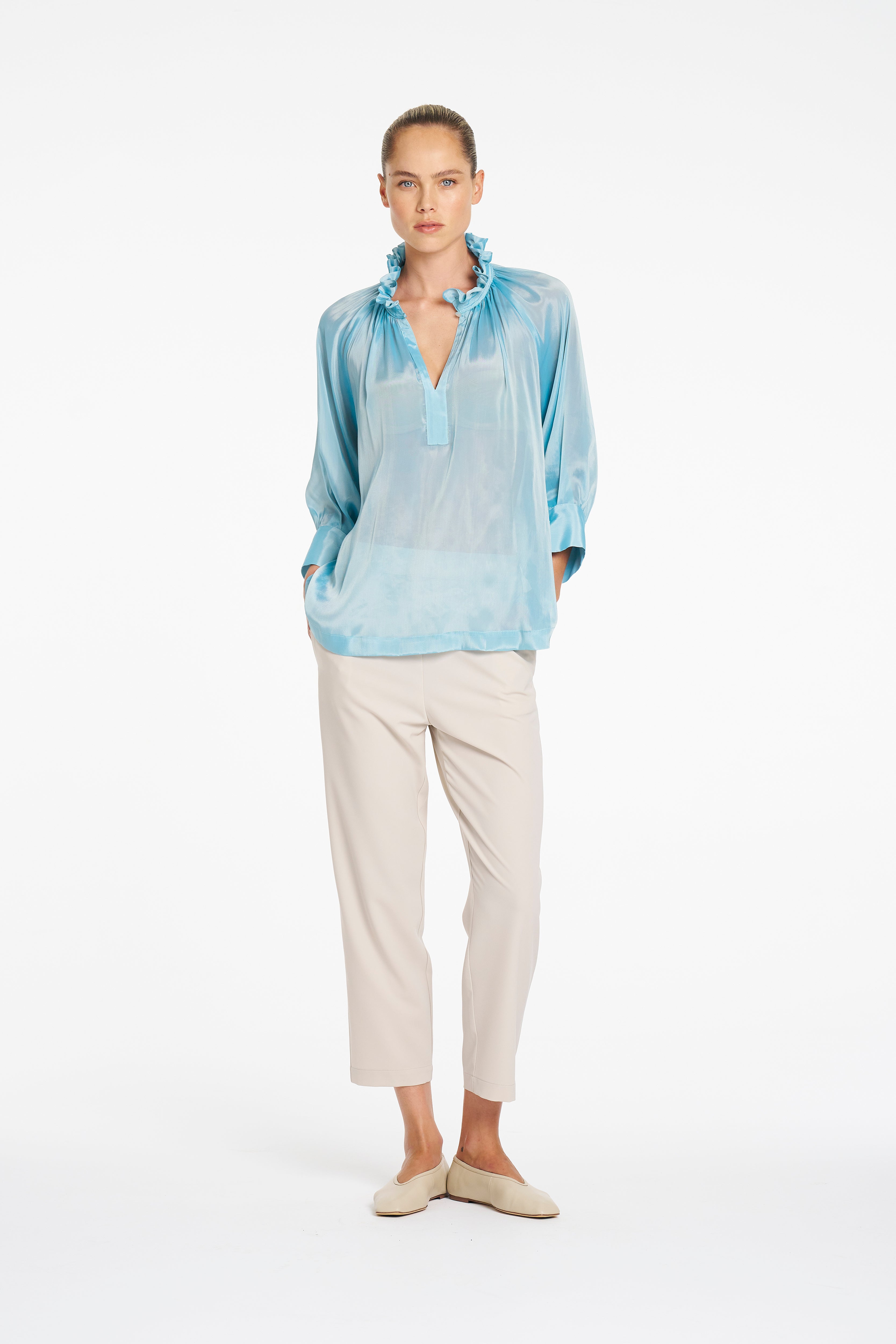 F623 80073 ROMAN BLOUSE - MELA PURDIE