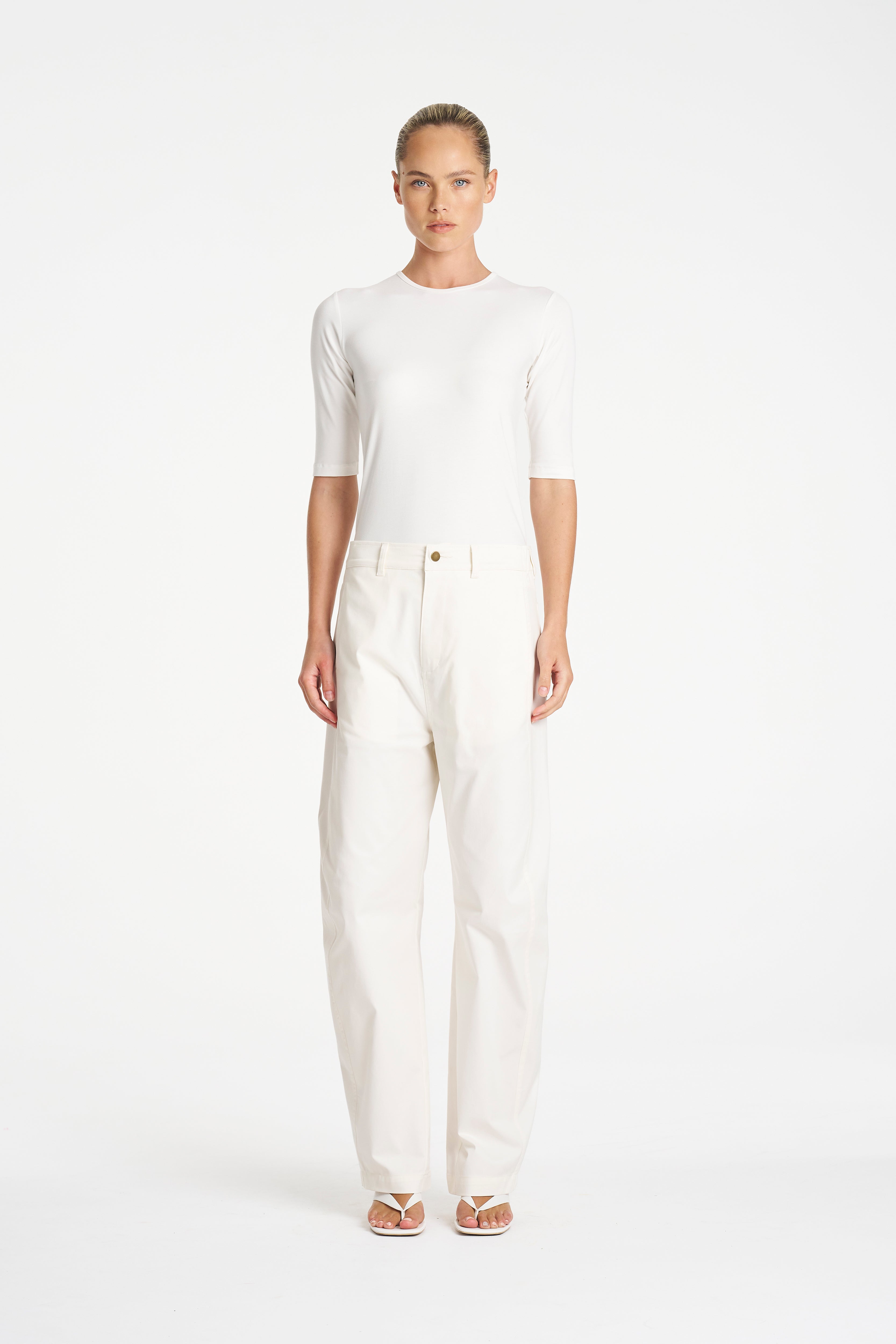 HALF SL TOP - White - MELA PURDIE