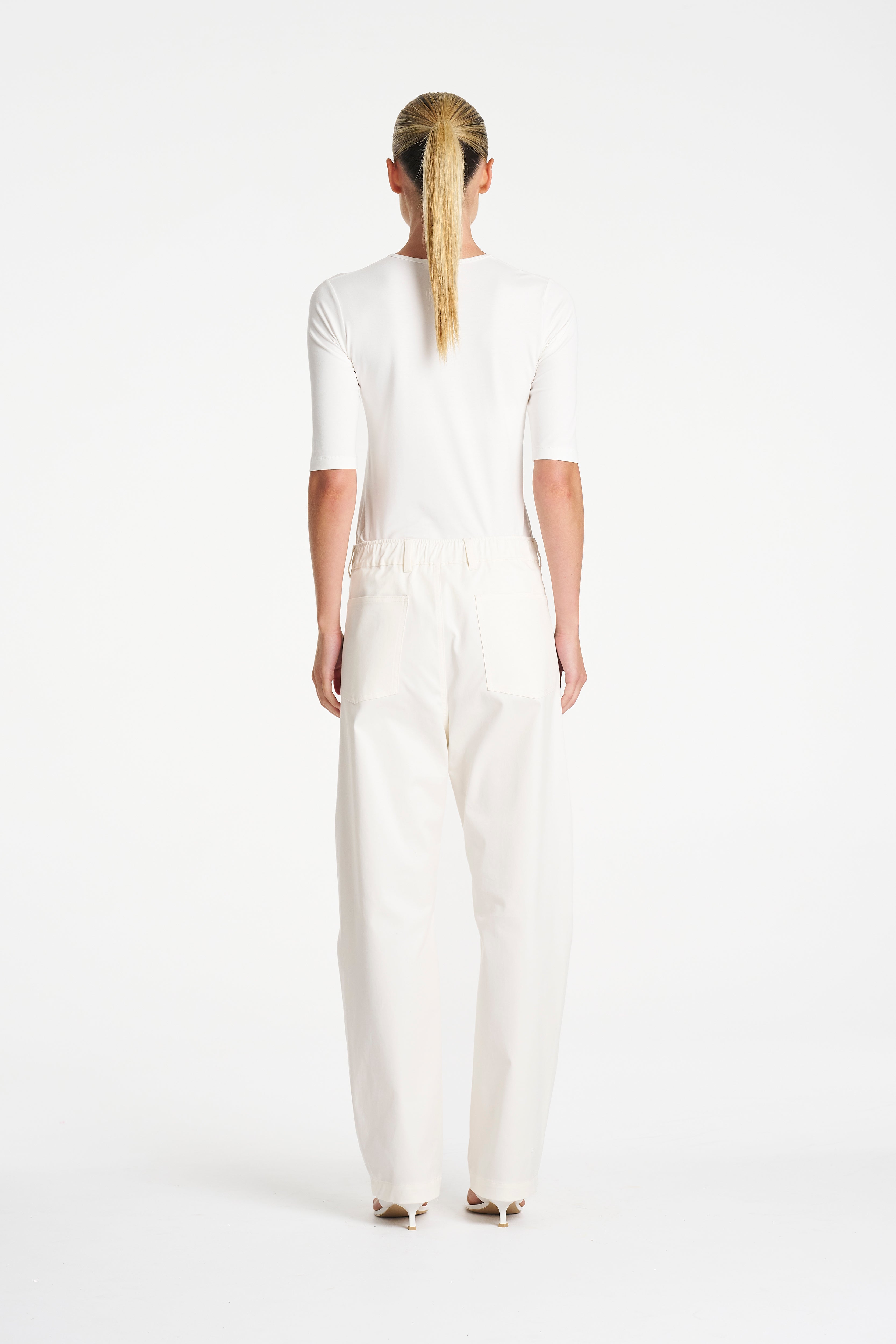 HALF SL TOP - White - MELA PURDIE