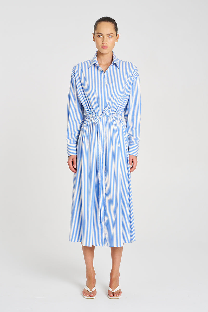 F731 3020 DRAW-WAIST DRESS
