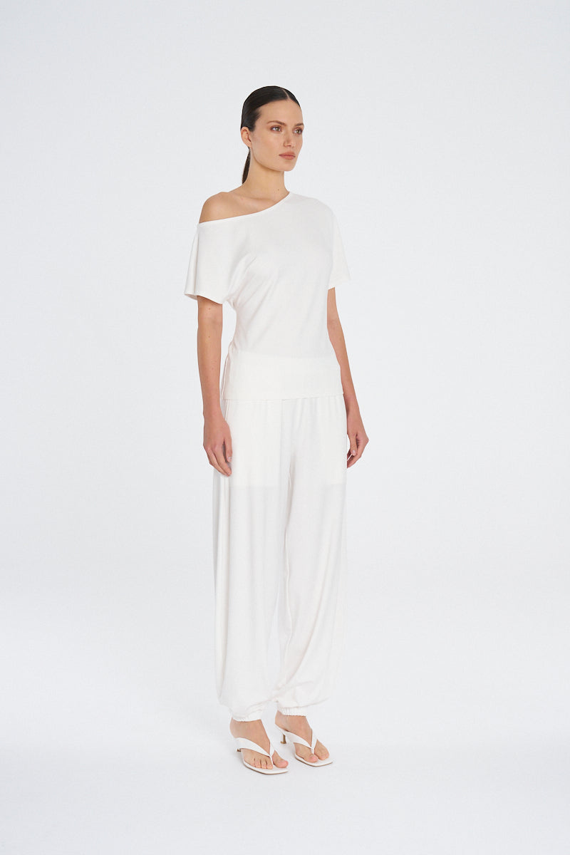 SHOULDER TOP - White - MELA PURDIE