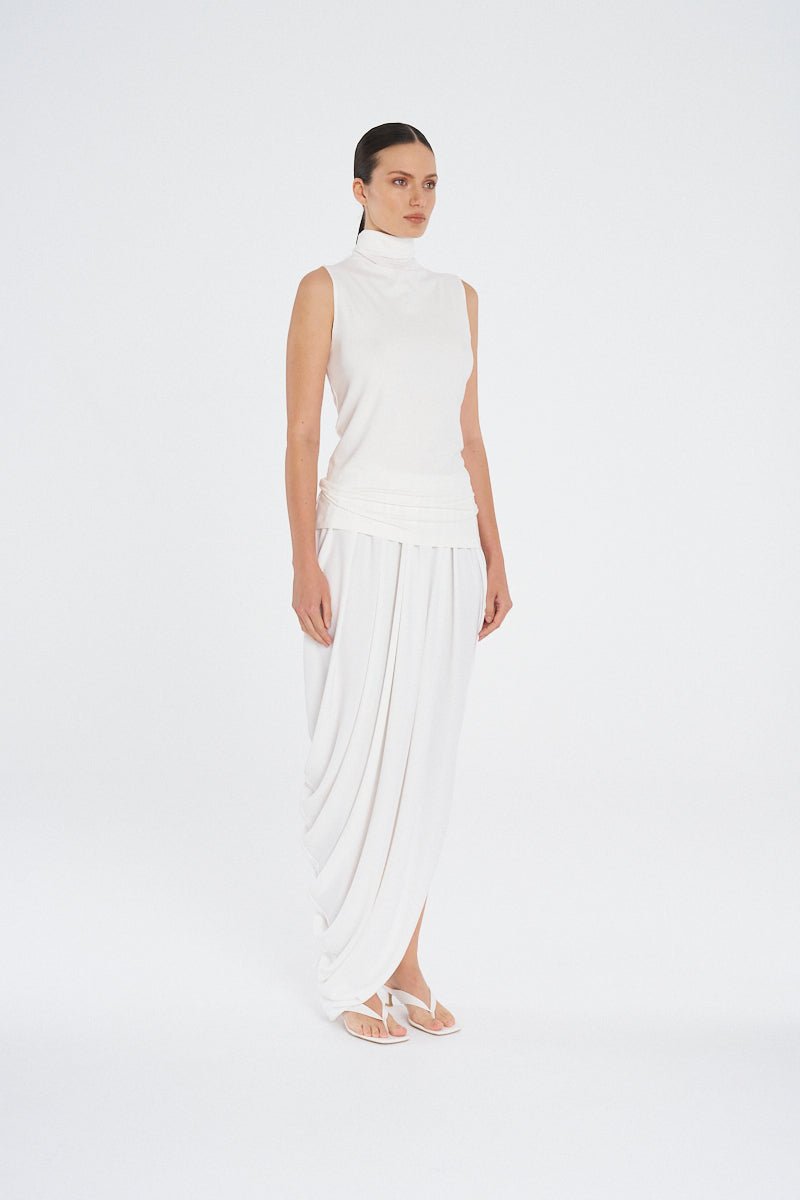 COCOON SKIRT - Ivory - MELA PURDIE