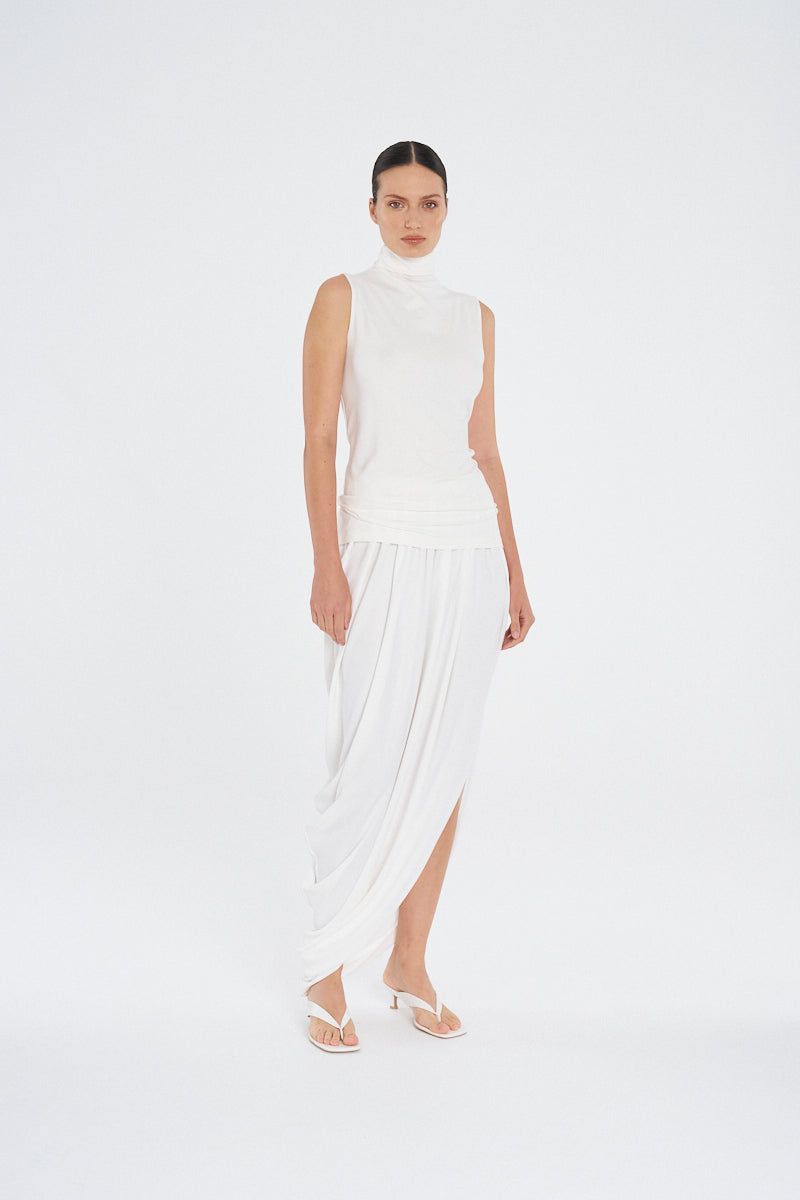 COCOON SKIRT - Ivory - MELA PURDIE