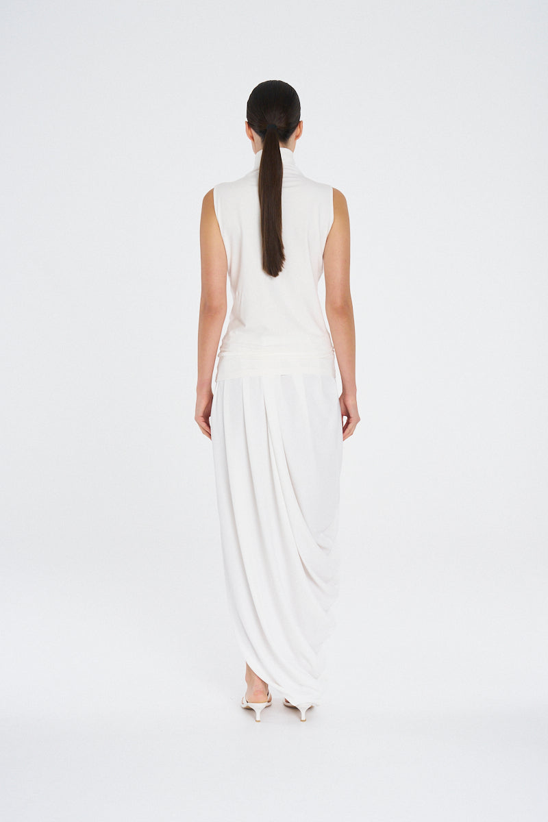 COCOON SKIRT - Ivory - MELA PURDIE