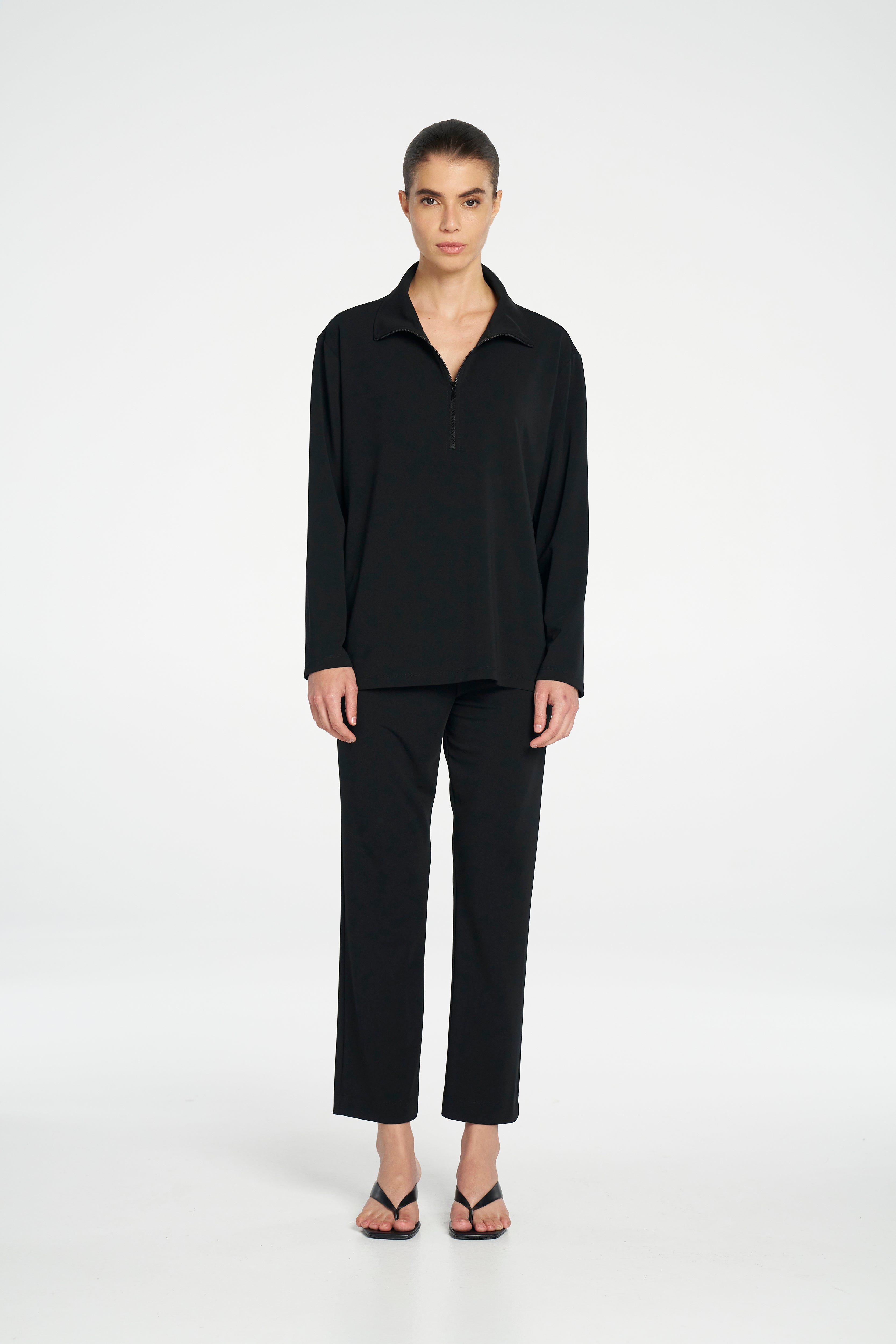 F007 8359 ZIP FRONT SWEATER - Mela Purdie