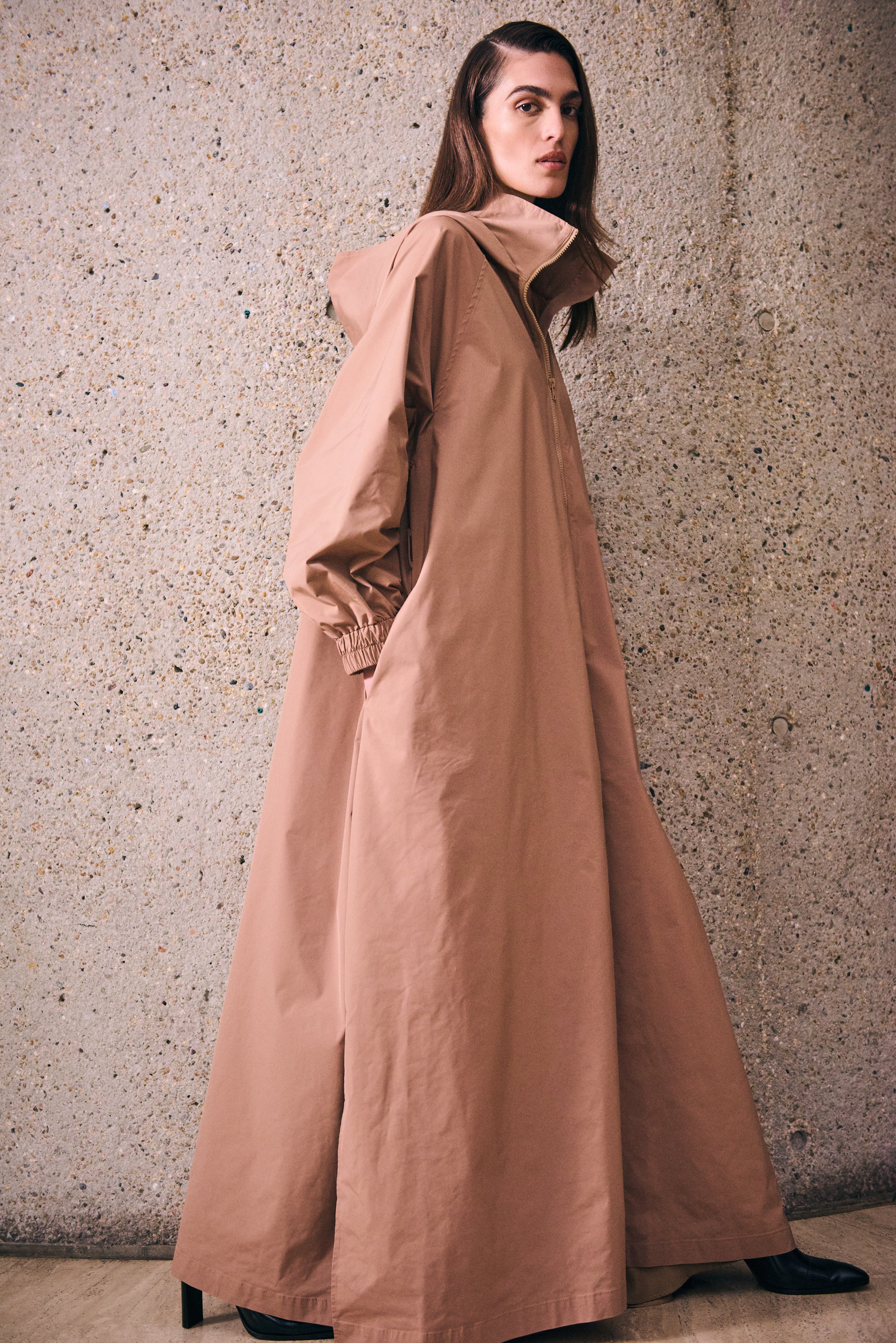 MAXI RAIN SHELL - Toffee