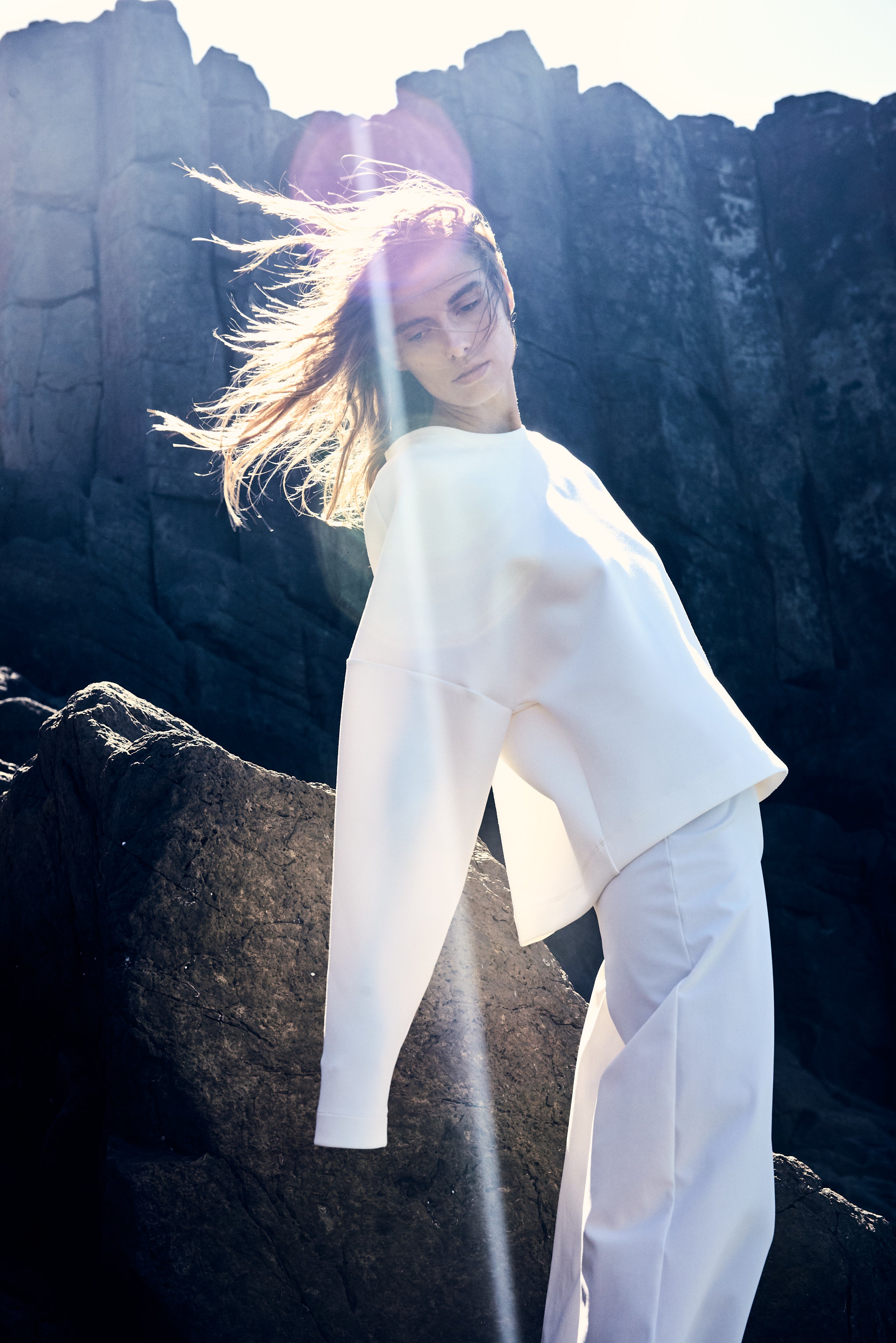 PUFFER SWEATER - White - MELA PURDIE