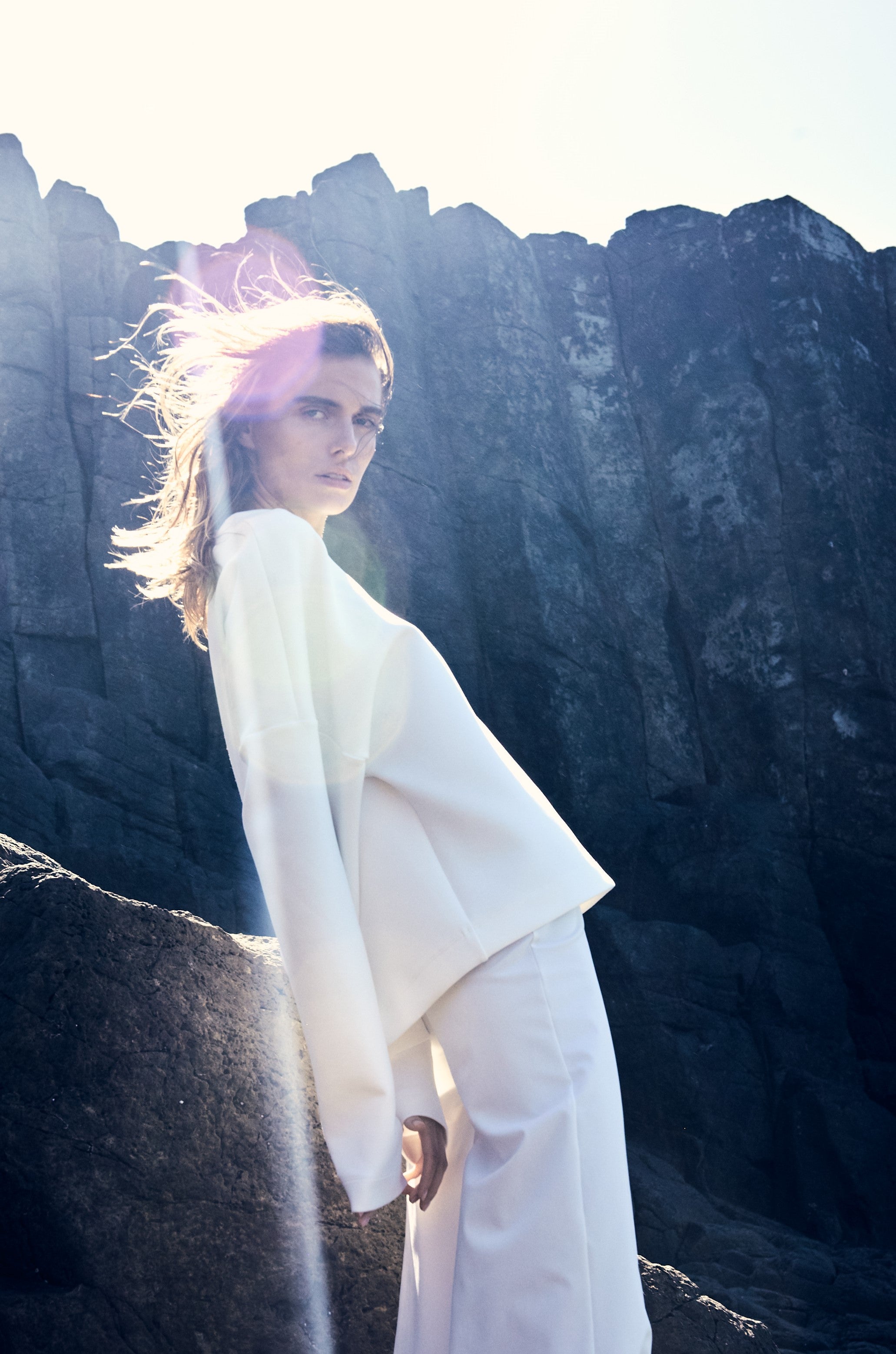 PUFFER SWEATER - White - MELA PURDIE