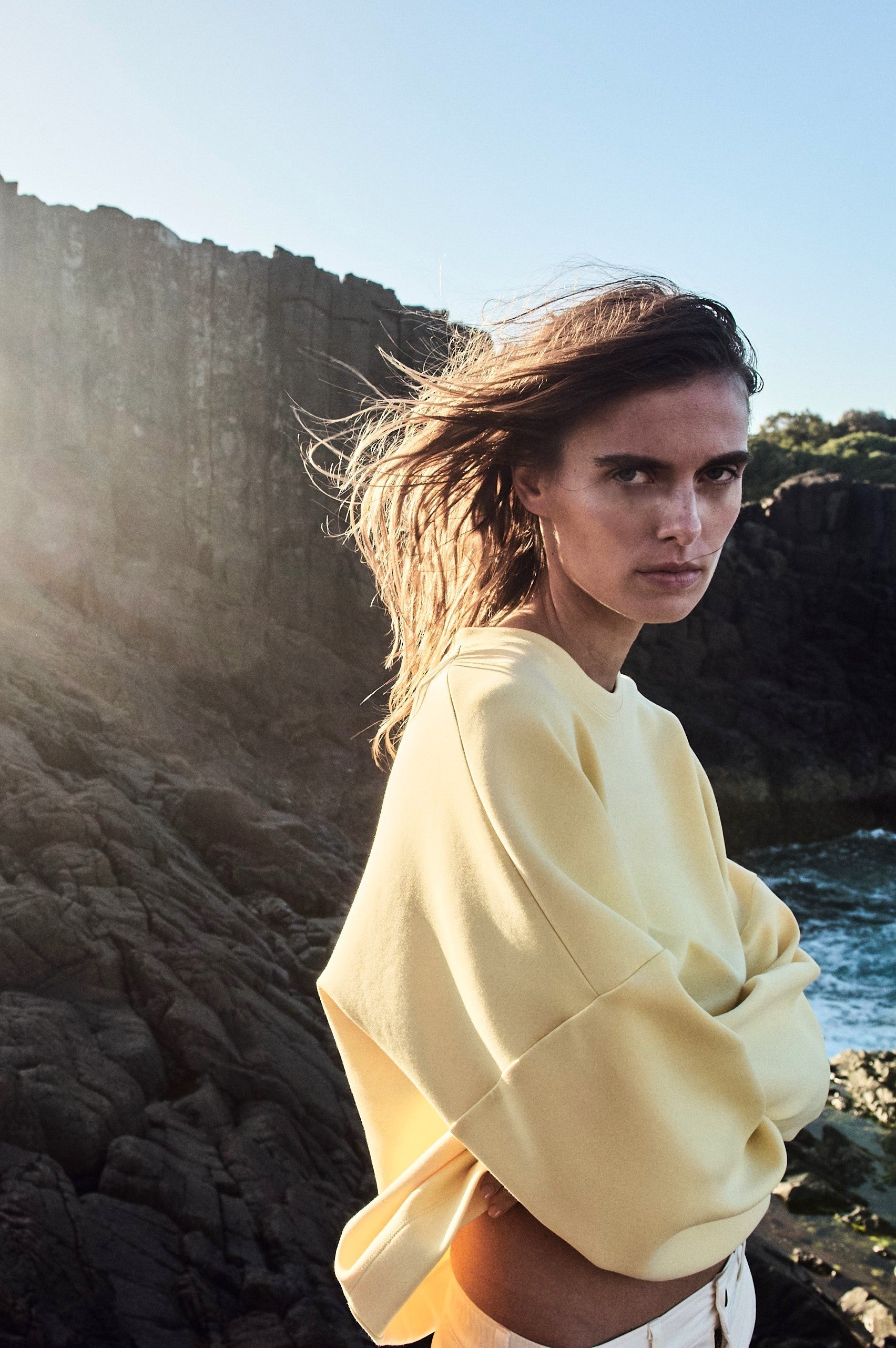 PUFFER SWEATER - Lemon - MELA PURDIE