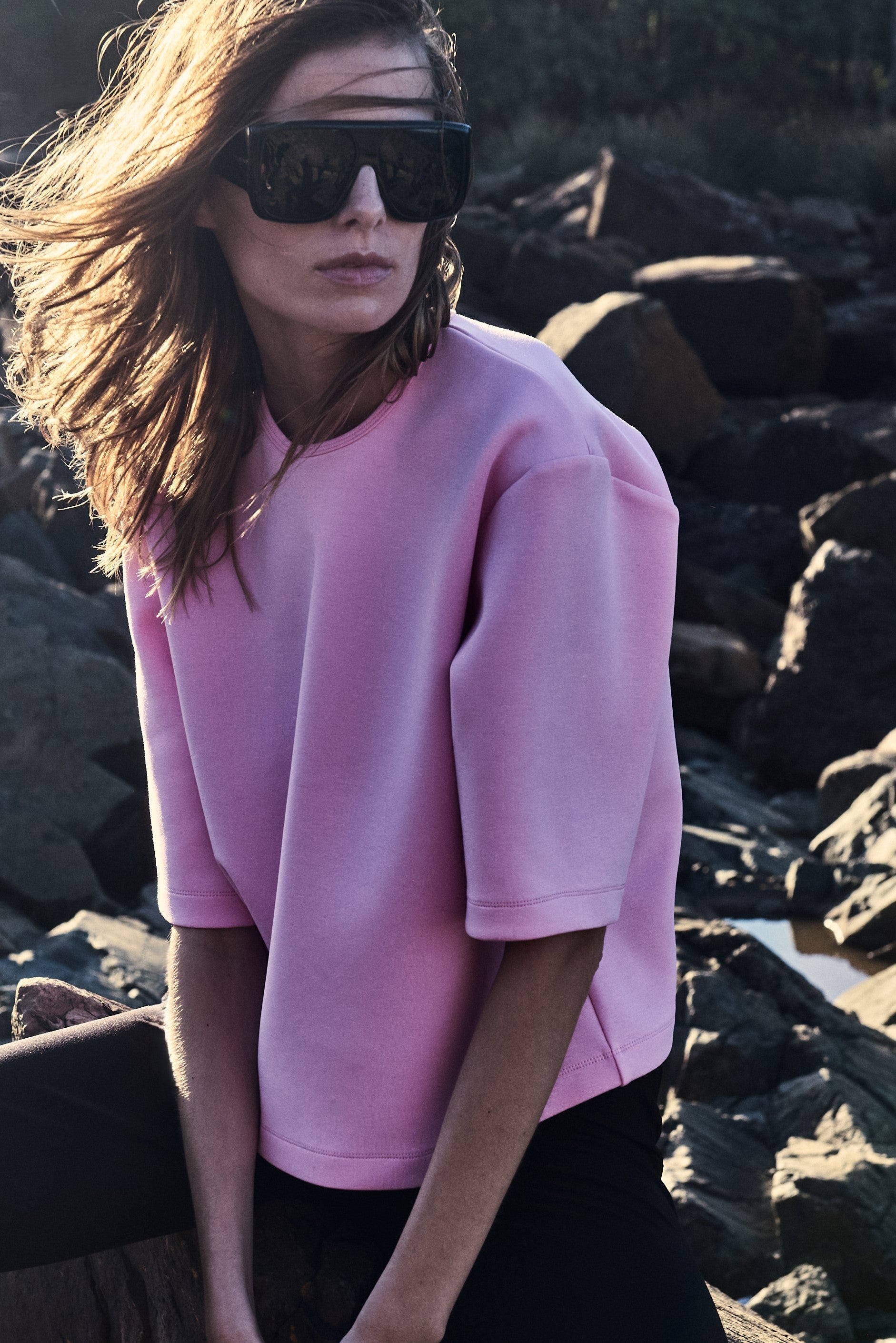 ELBOW BOX TEE - Pink - MELA PURDIE