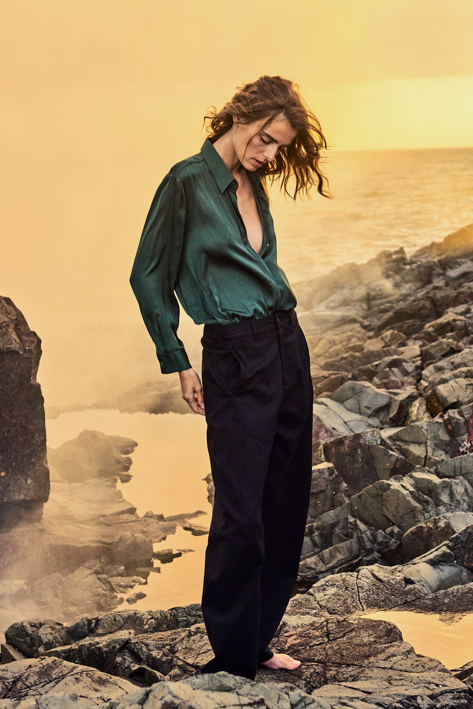 CHARMEUSE SHIRT - Jade - MELA PURDIE