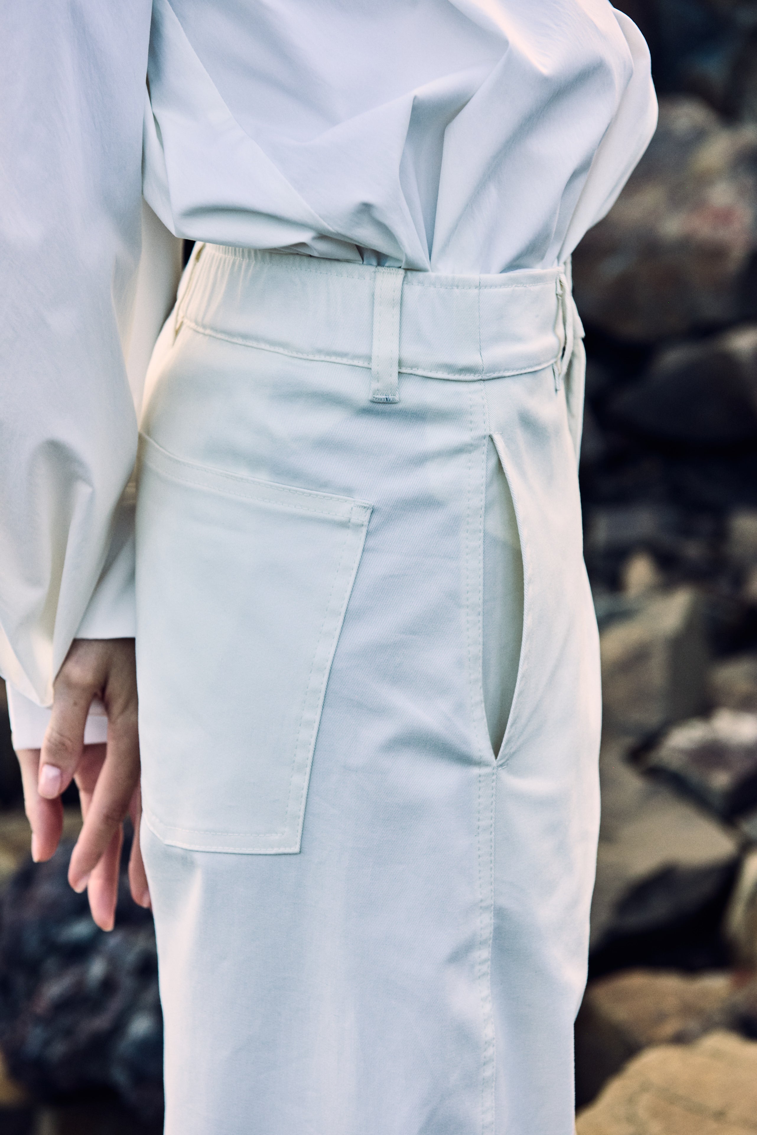 BARREL PANT - Ivory - MELA PURDIE