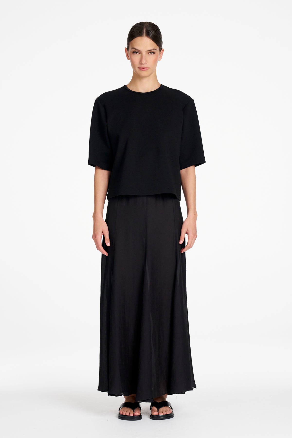 ELBOW BOX TEE - Black