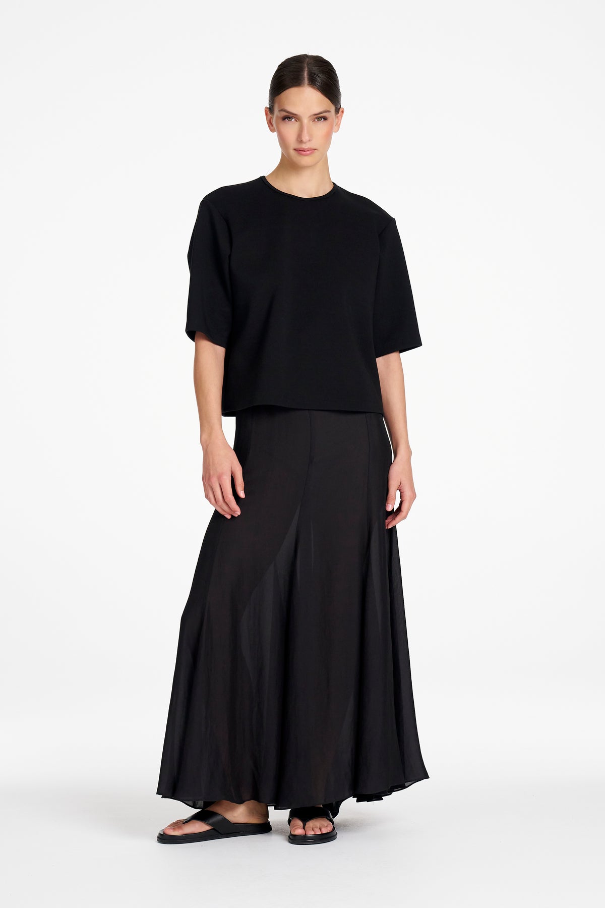 ELBOW BOX TEE - Black