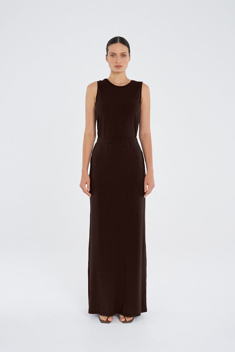 CREW TANK - Coffee - MELA PURDIE