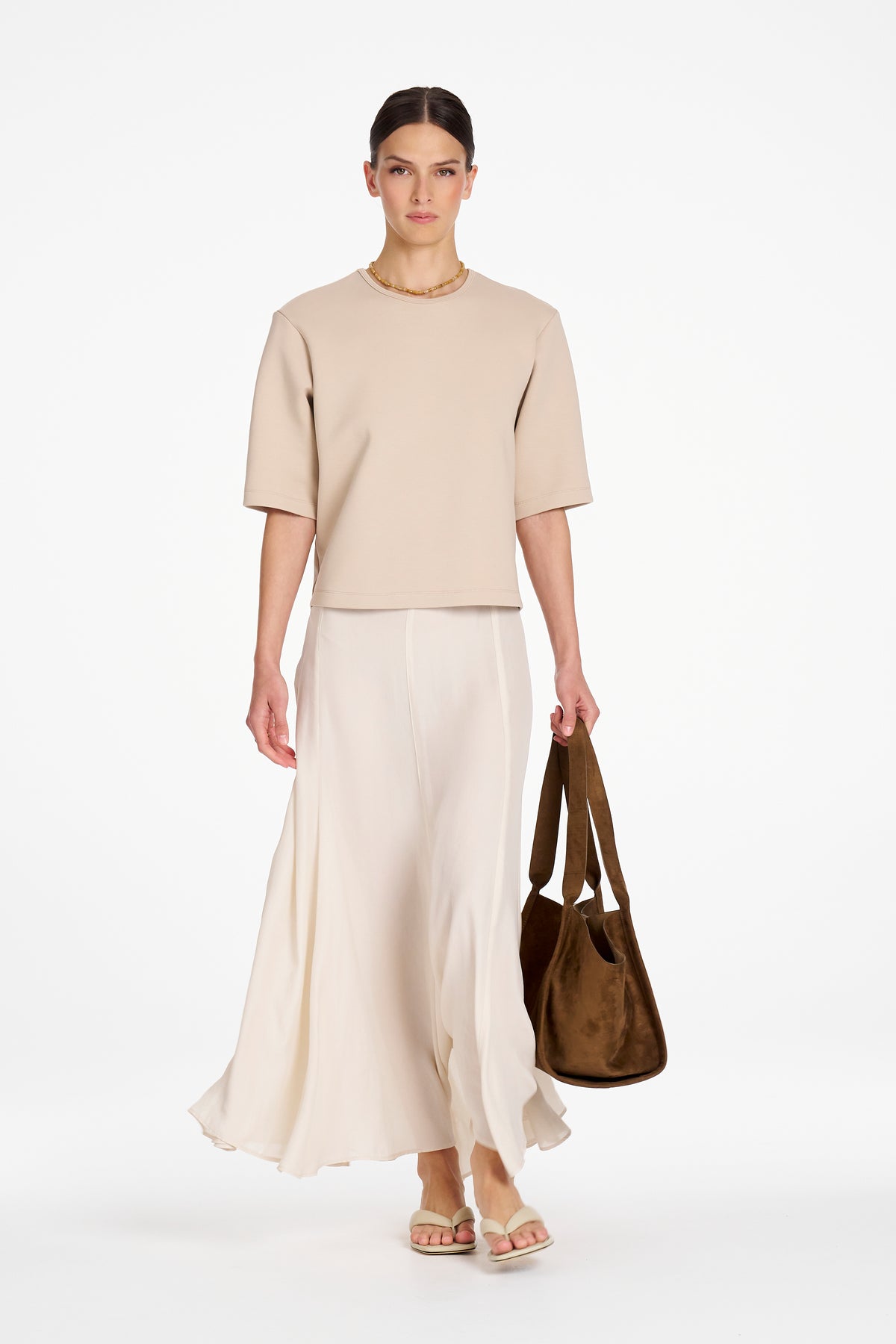 ELBOW BOX TEE - Meringue
