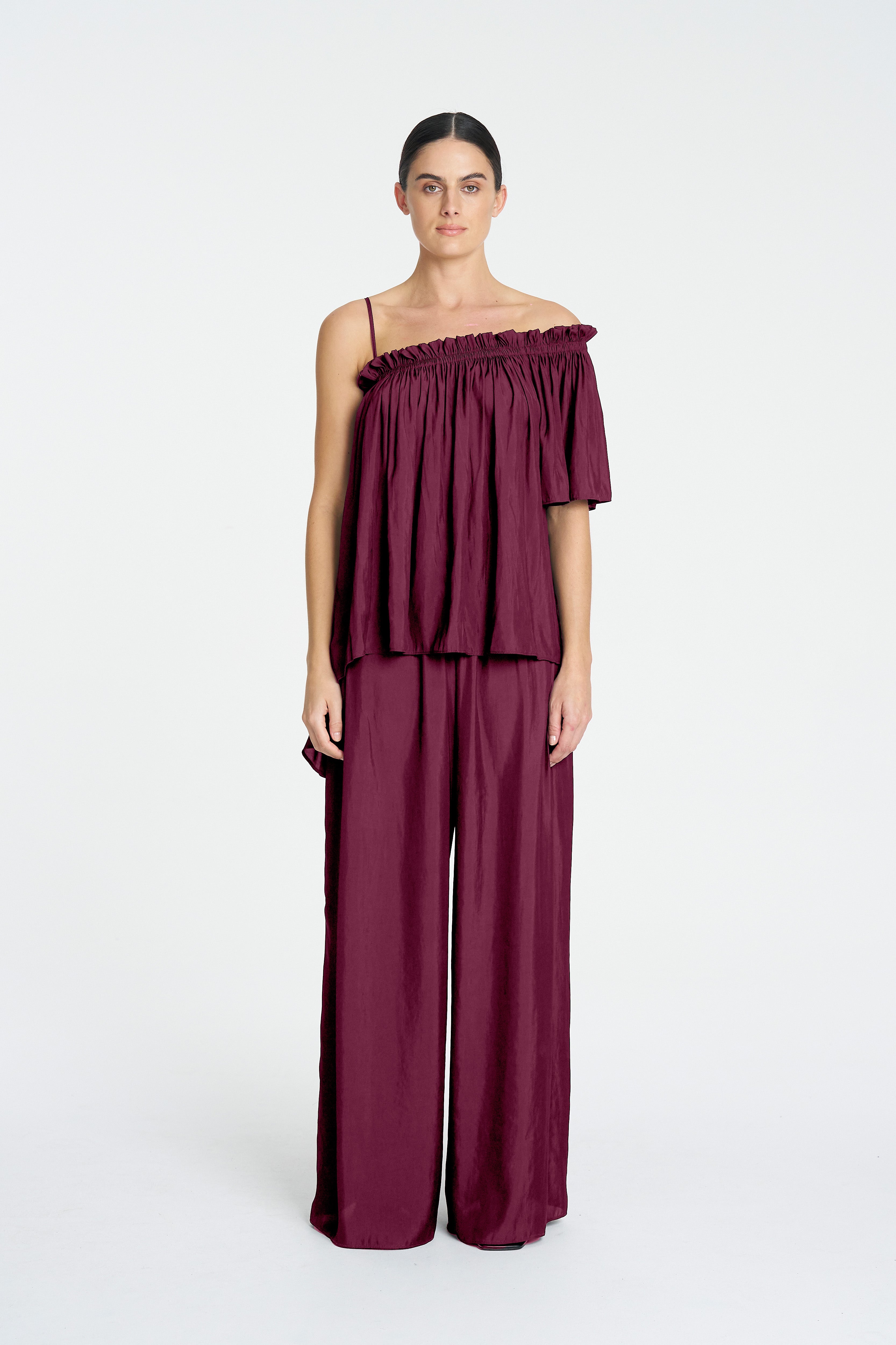 SLOPE BLOUSE - Vino - MELA PURDIE