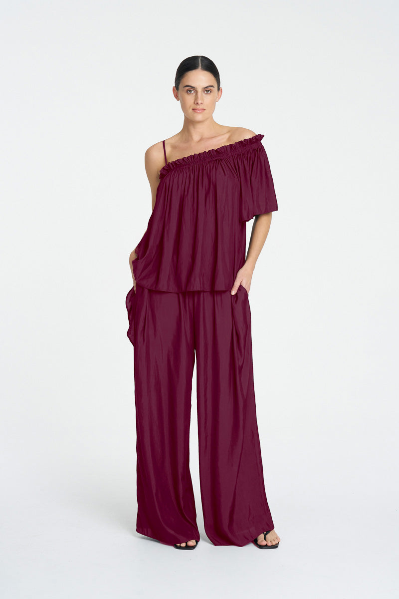 SLOPE BLOUSE - Vino - MELA PURDIE